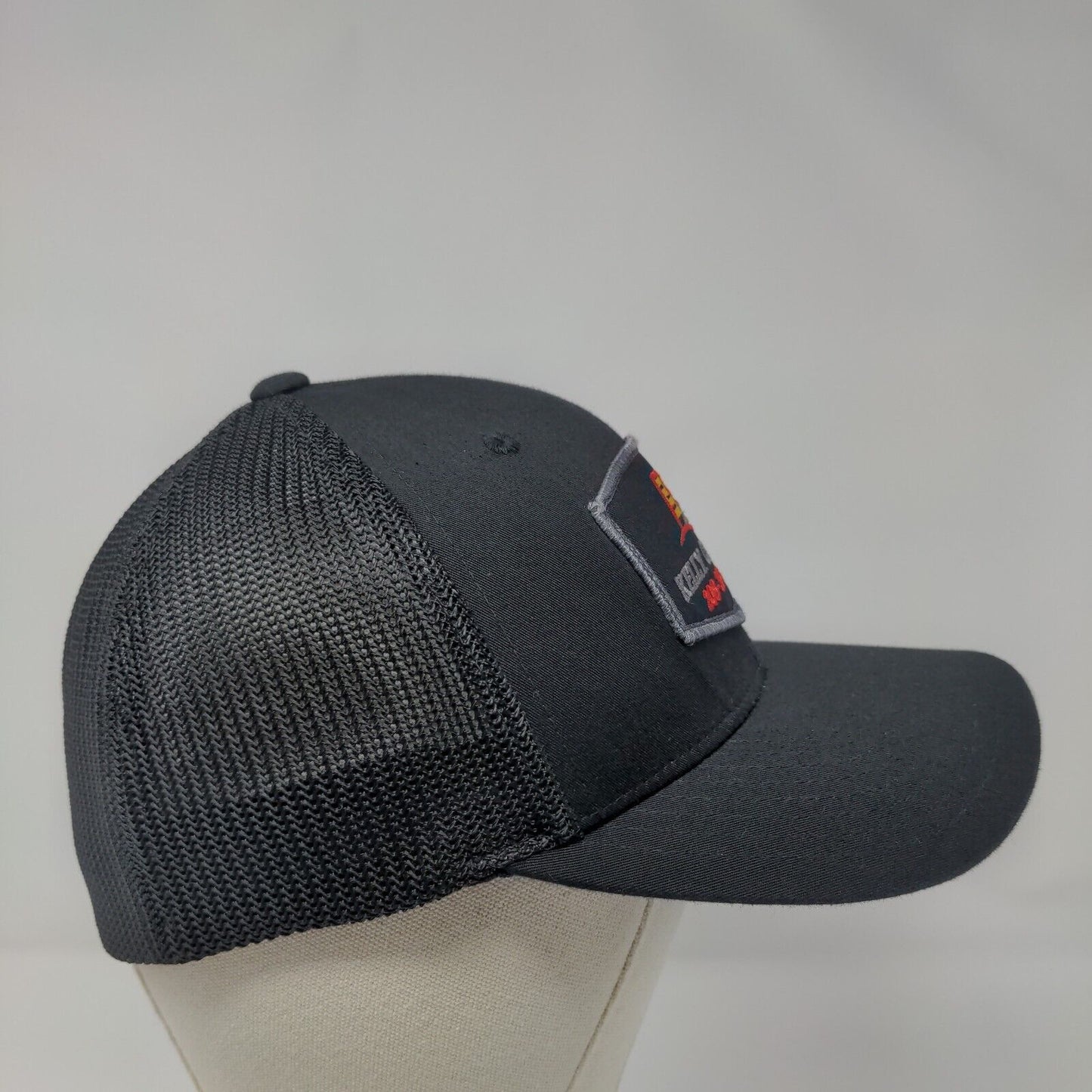 Kelly Construction 208-339-0875 Fitted Trucker Hat Black S/M Mesh Port Authority