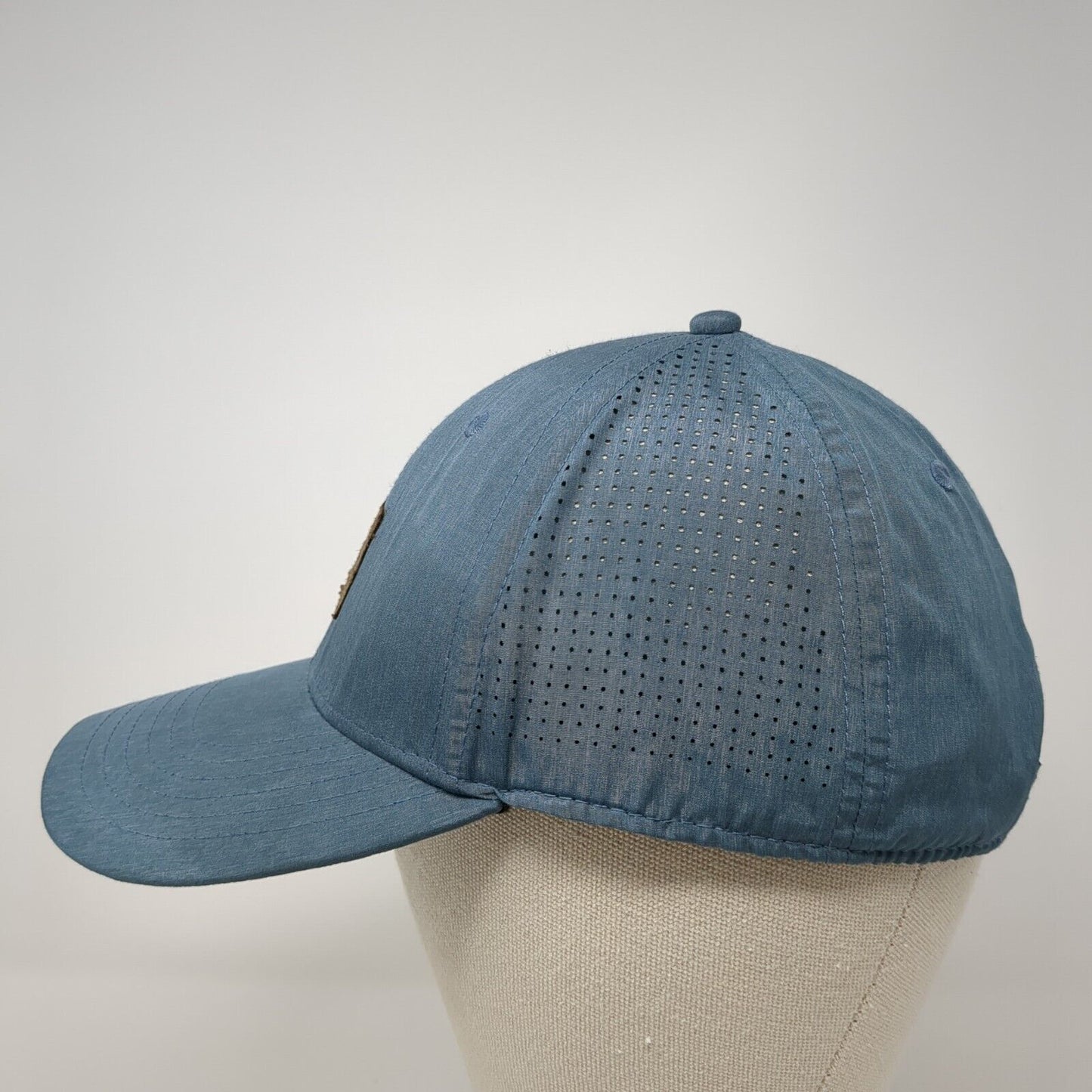 John Deere Strapback Hat Blue One Size Adjustable Laser Cut Perforated