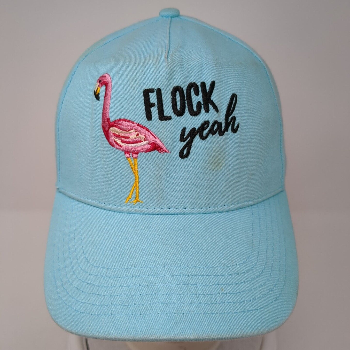 Flock Yeah Women's Strapback Hat Blue One Size Adjustable Embroidered