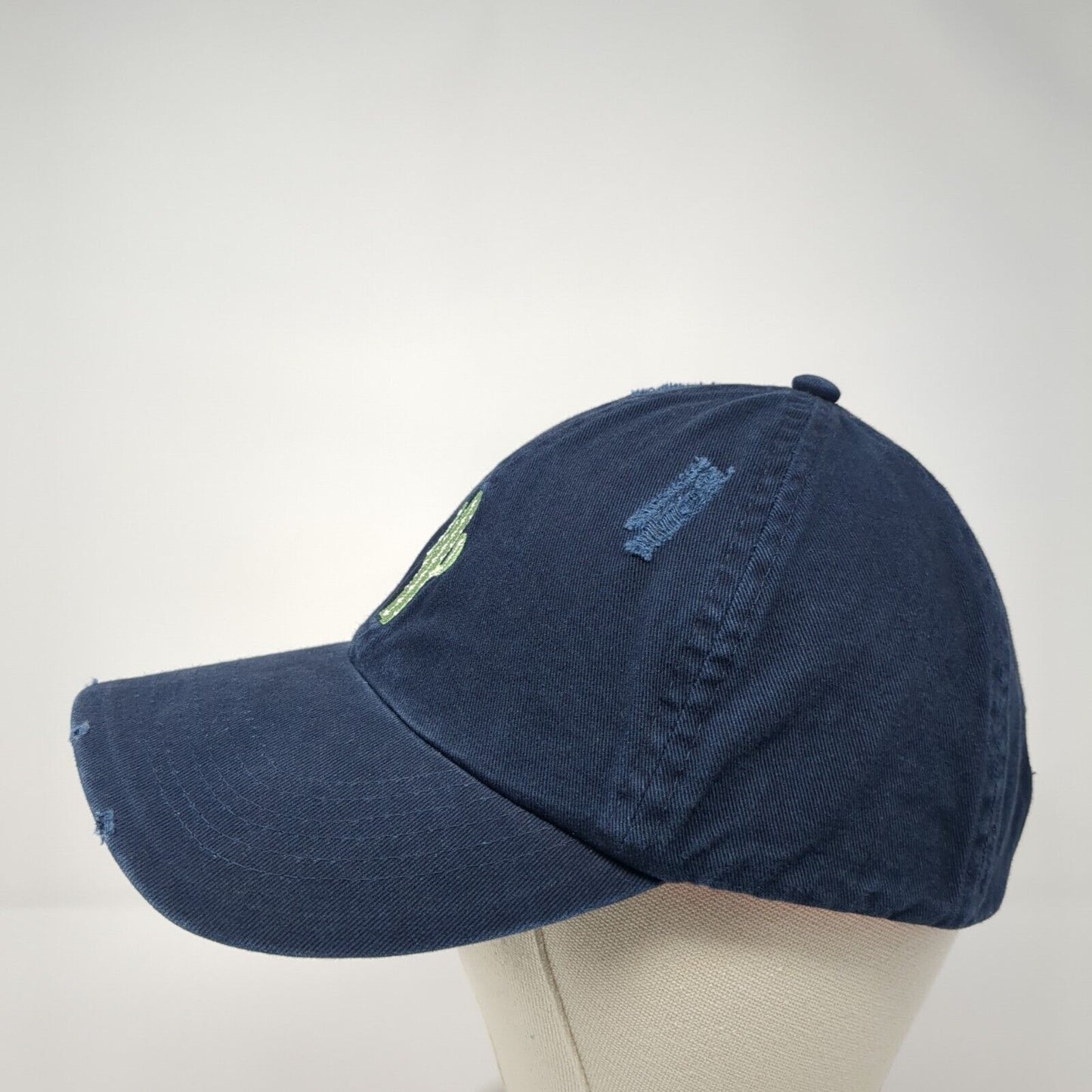 Cactus Slideback Hat Blue One Size Adjustable Embroidered 6 Panel