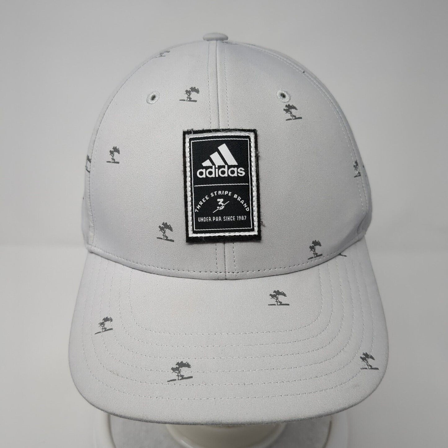 Adidas Snapback Hat Gray One Size Adjustable Vented Holes 6 Panel Polyester