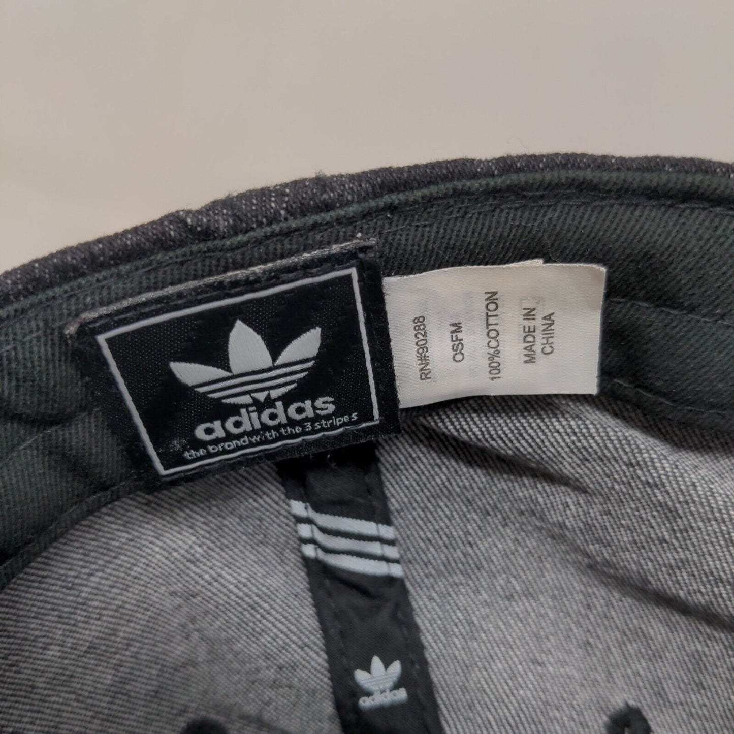 Adidas Men's Slideback Hat Black Gold OSFM Embroidered Trefoil Logo Cotton
