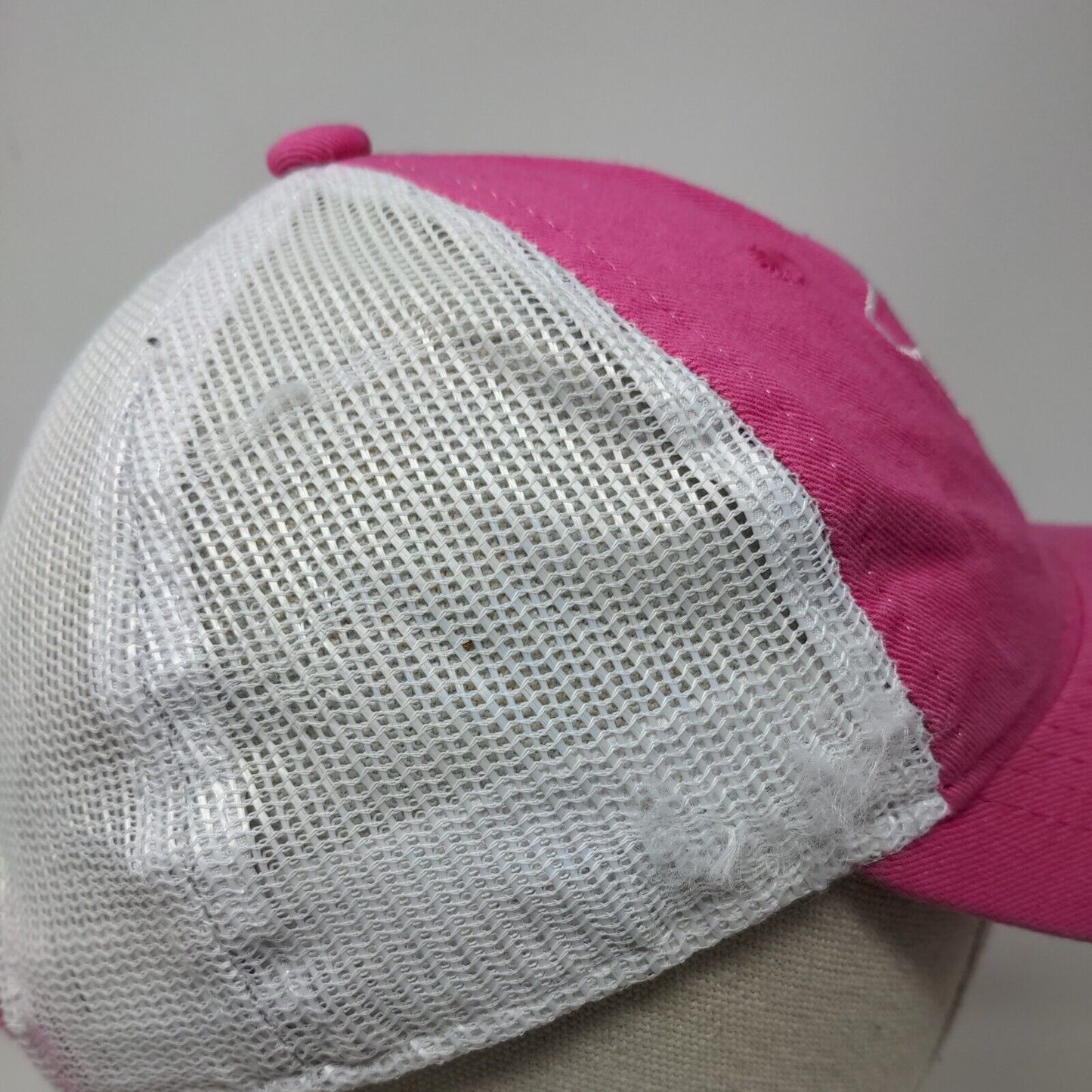 OES Women's Strapback Hat Pink OS Adjustable Ladies Fit Mesh Back Outdoor Cap