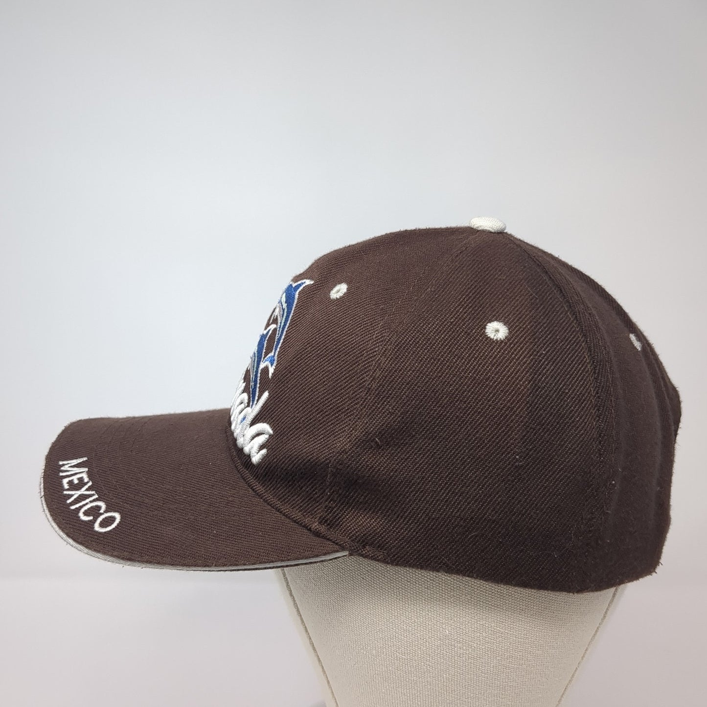 Ensenada Mexico Strapback Baseball Cap Brown One Size Adjustable Embroidered