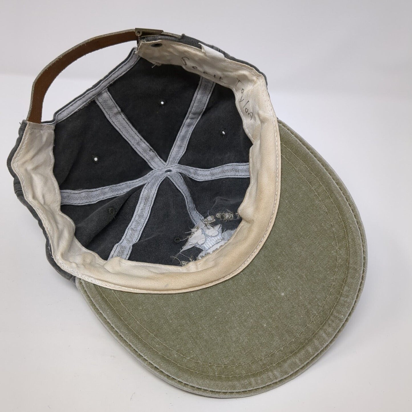 Triple Crown Of Surfing Slideback Hat Gray One Size Leather Strap