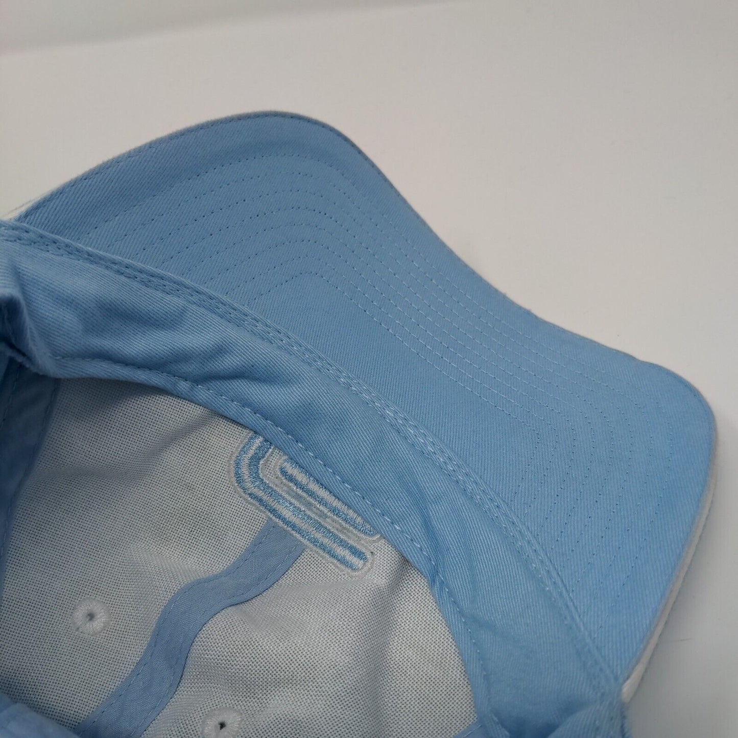 FILA Strapback Hat Blue One Size Embroidered Adjustable Solid 6 Panel