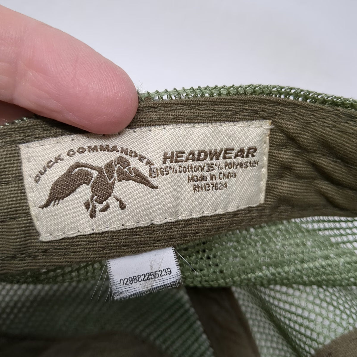 Duck Commander Baseball Cap Beige Green One Size Mesh Back Arise Kill Eat Hat