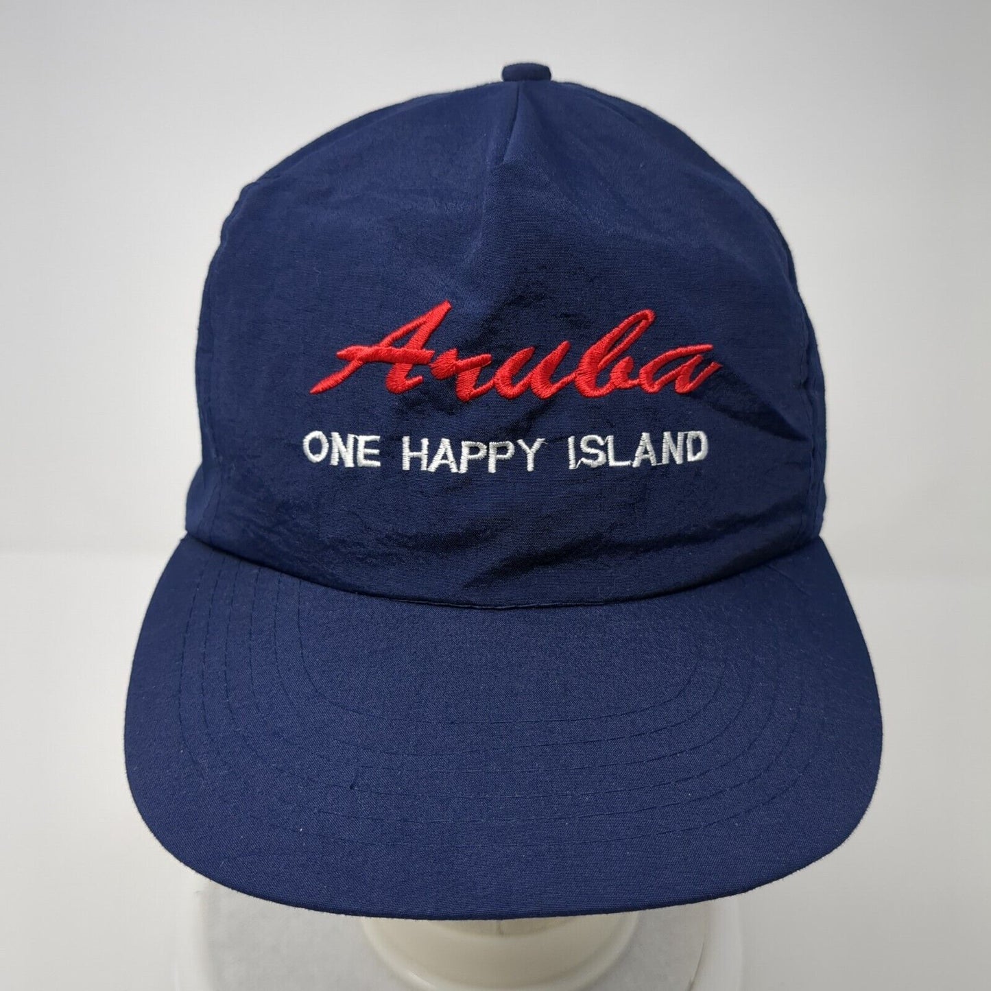 Aruba One Happy Island Snapback Hat Blue One Size Adjustable Embroidered Taslon