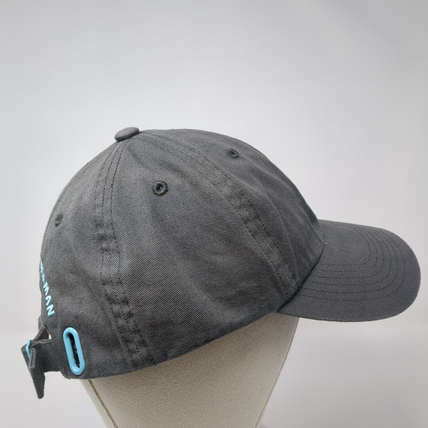 Cheers To The Wiseman Slideback Hat Gray One Size Adjustable Embroidered