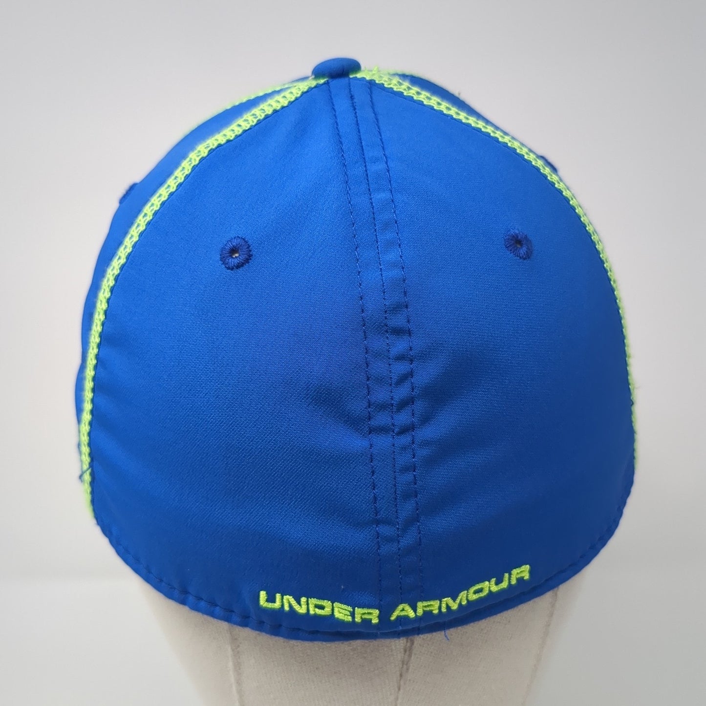 Under Armour Fitted Baseball Cap Blue Large Lightweight Embroidered 6 Panel