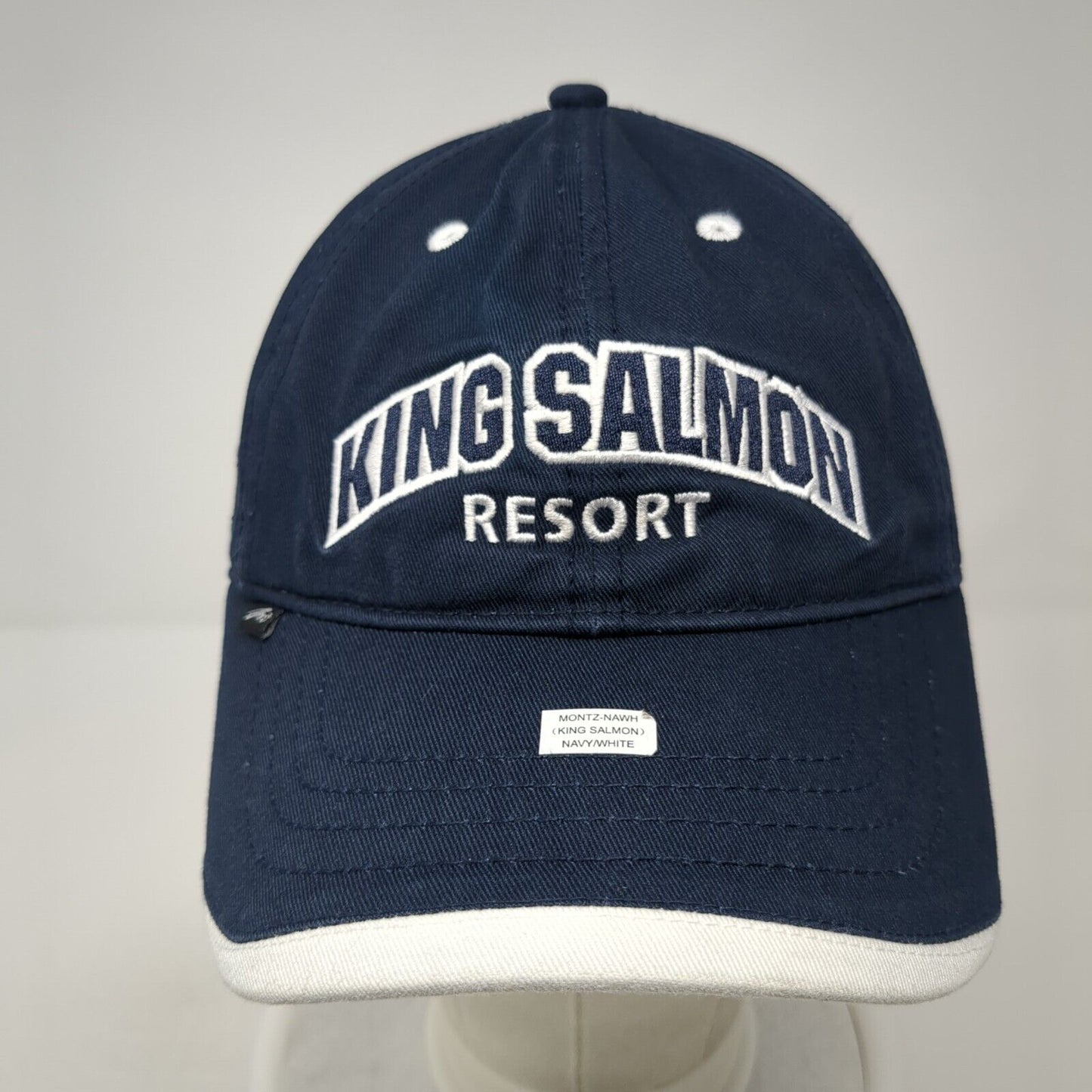 King Salmon Resort Slideback Hat Blue OS Adjustable Oak Bay Marine by Merkley