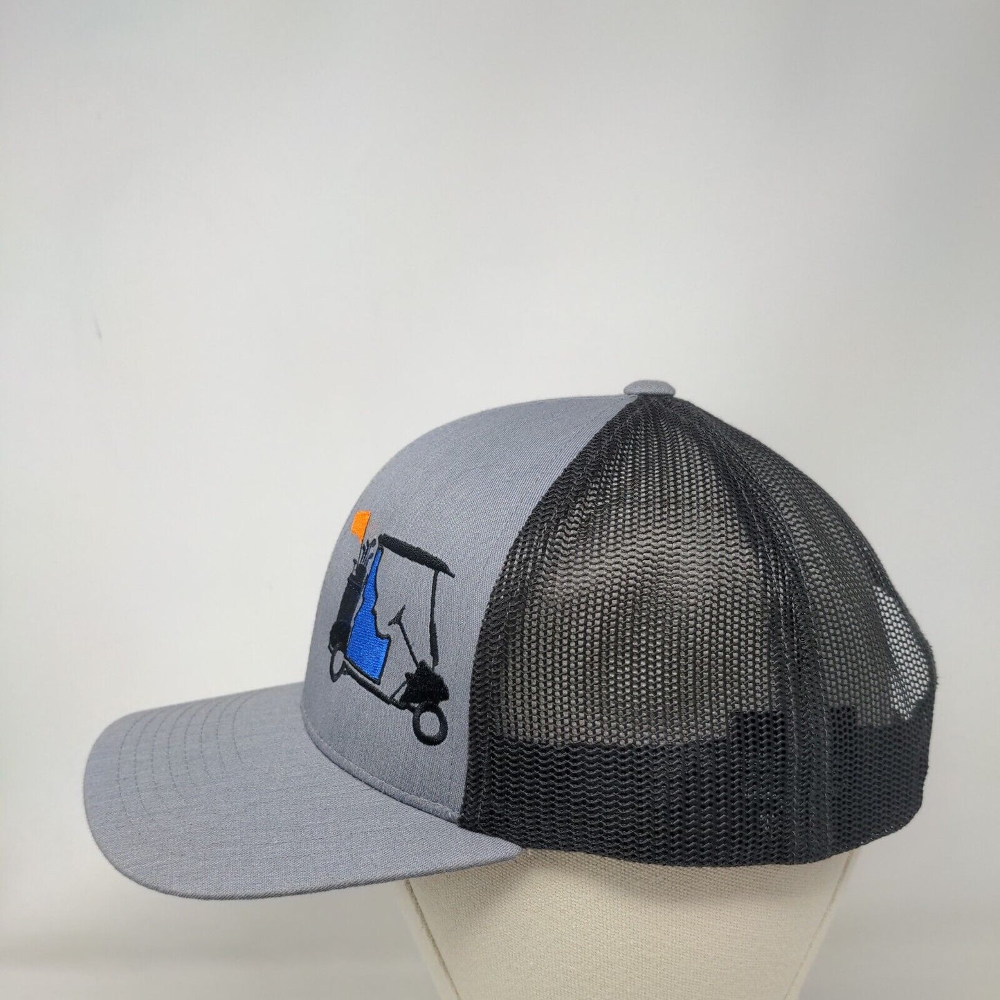 Golf Cart Snapback Mesh Back Trucker Hat Gray One Size Mesh Back Pacific