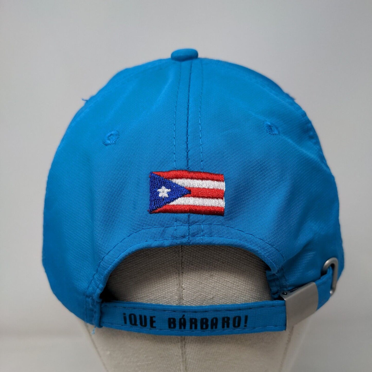 iQUE Barbaro Puerto Rico Slideback Hat Blue OS Adjustable Patriotic Polyester