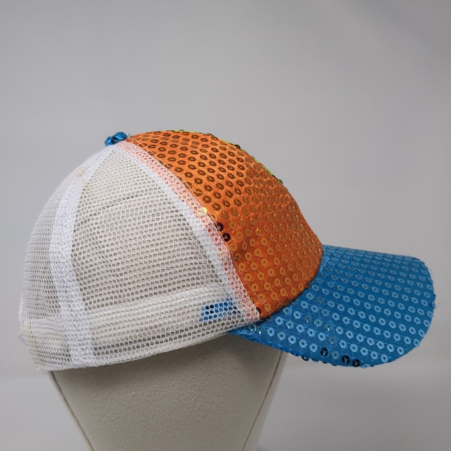 Kipp Strapback Trucker Hat Multicolor One Size Adjustable Sequin Mesh Back