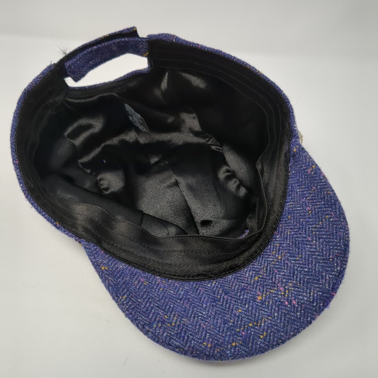 August Strapback Hat Blue One Size Adjustable Speckled Lined Blank