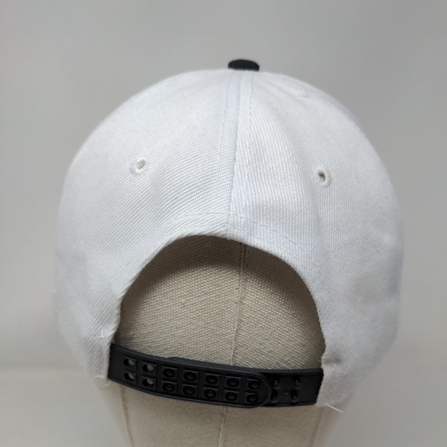 Batman Snapback Hat White One Size Adjustable Embroidered Vented Holes 6 Panel