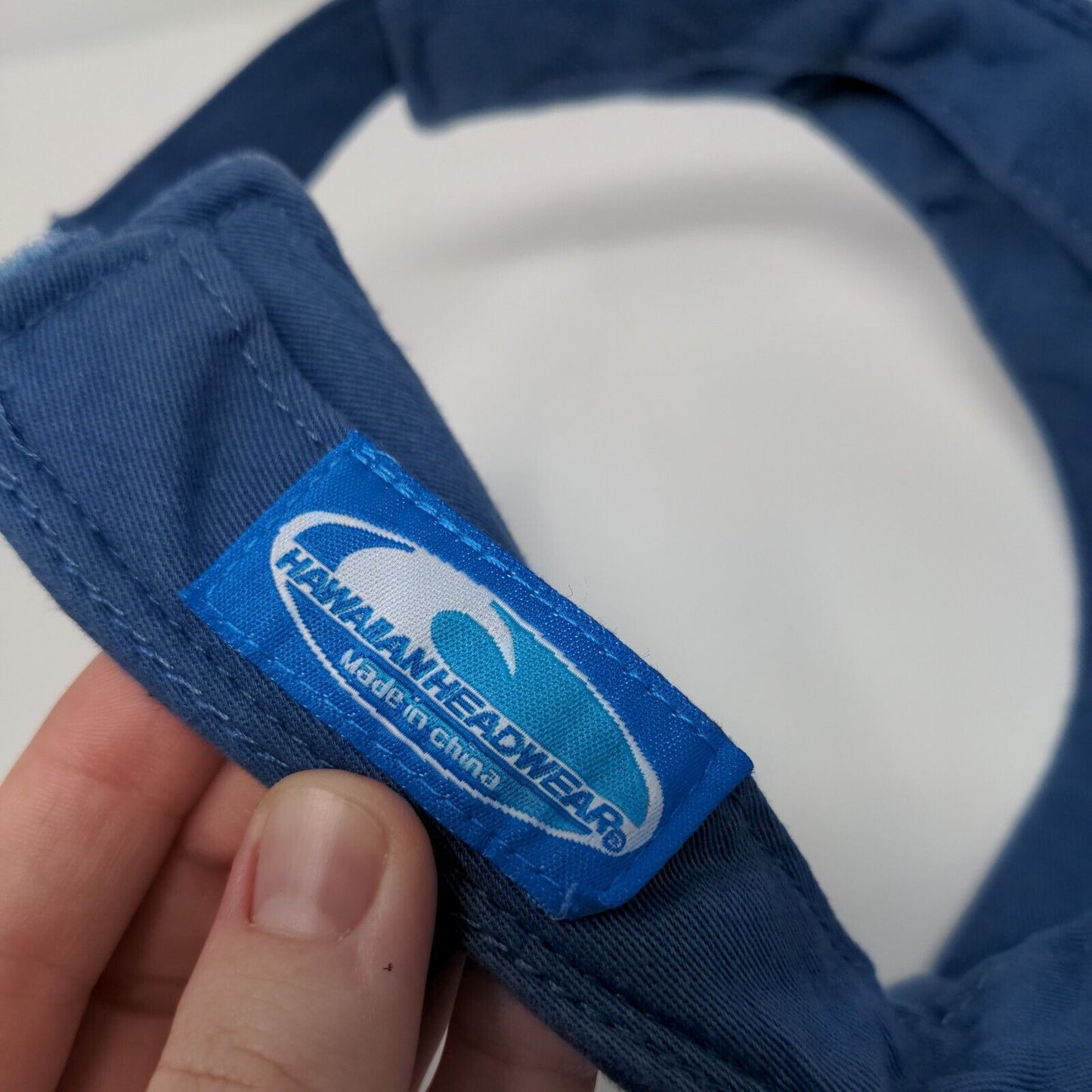 Big Island Strapback Sun Visor Hat Blue OSFA Solid Hawaiian Headwear