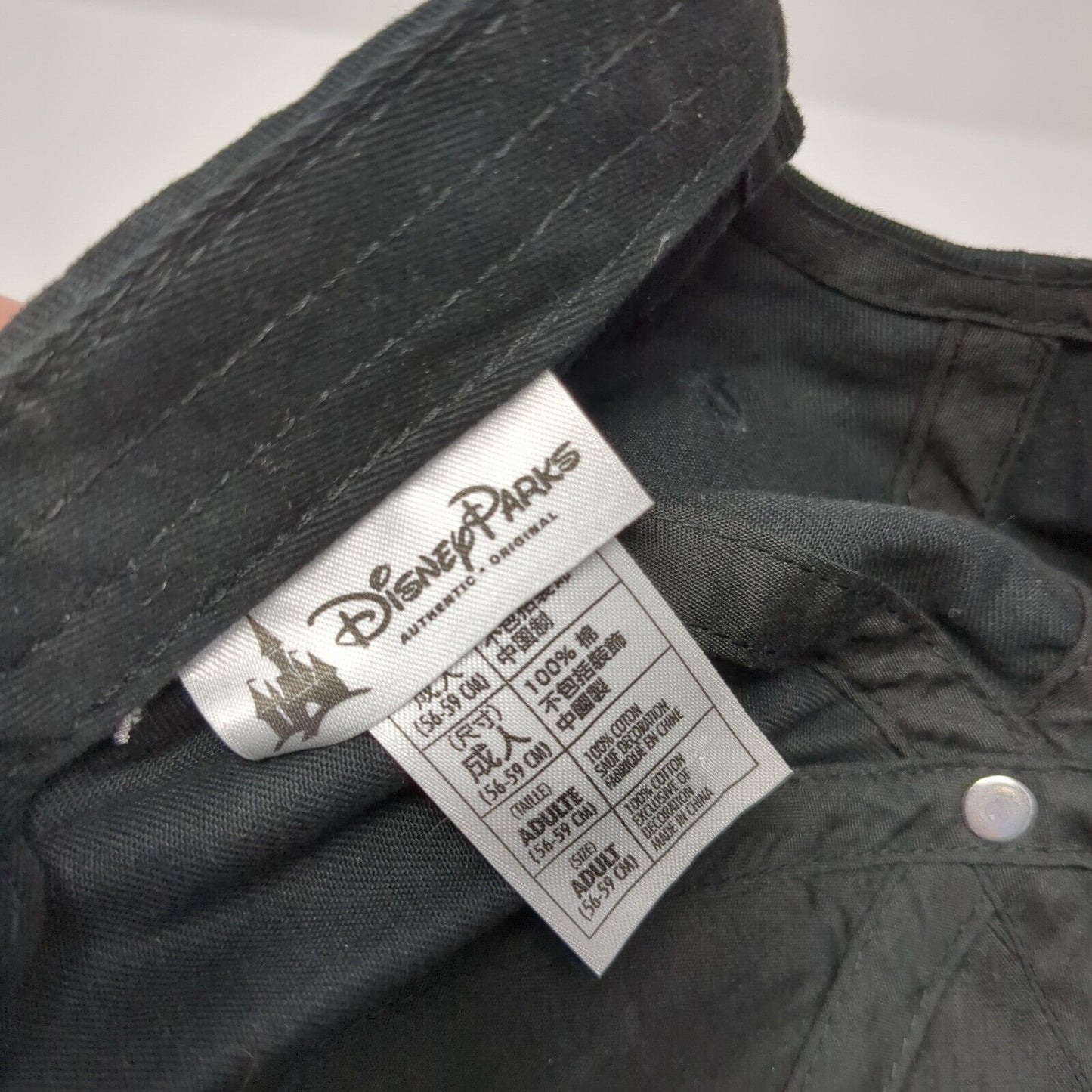 Disneyland Diamond Celebration Slideback Hat Black 56-59cm Rhinestone