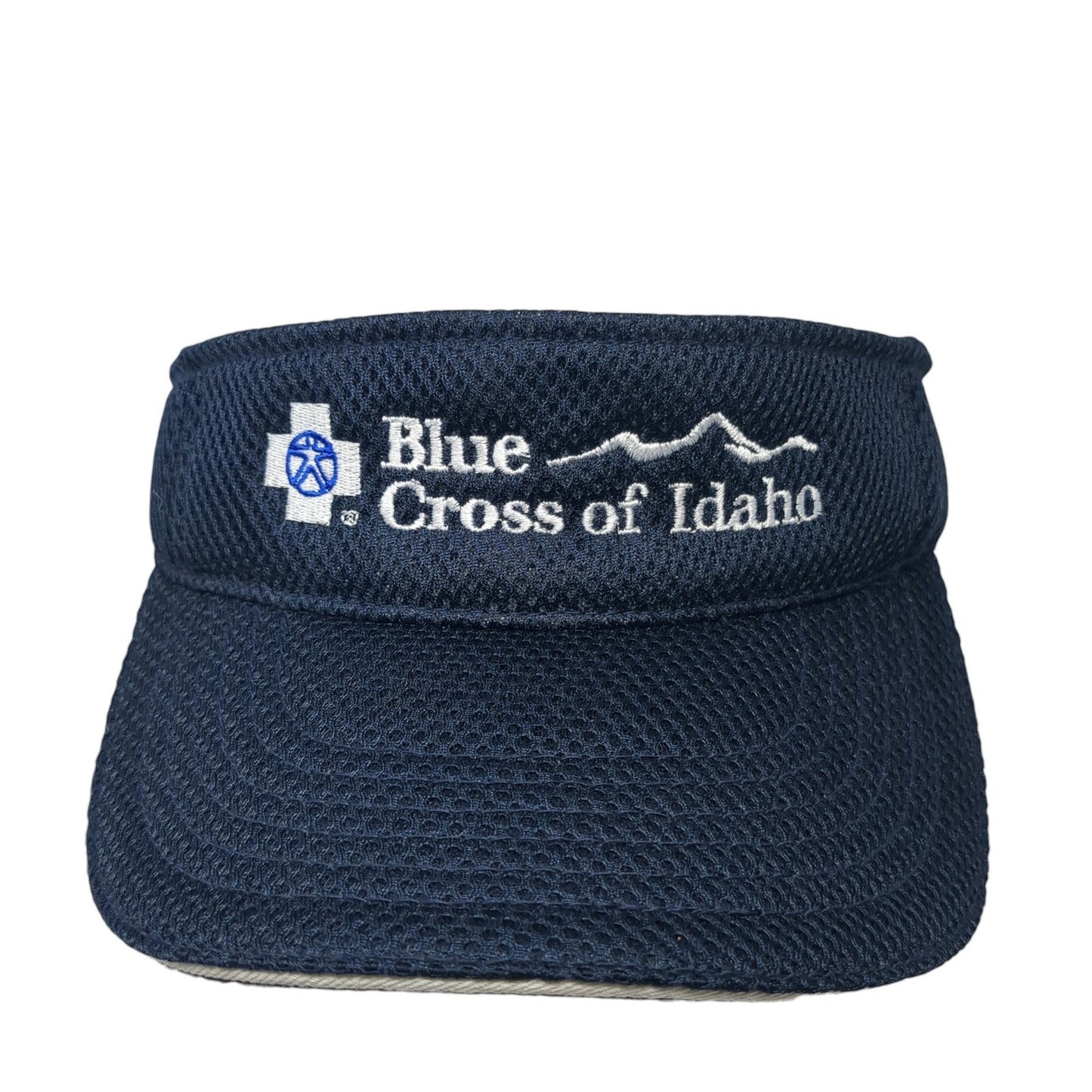 Blue Cross of Idaho Strapback Visor Hat Blue One Size Adjustable Outdoor