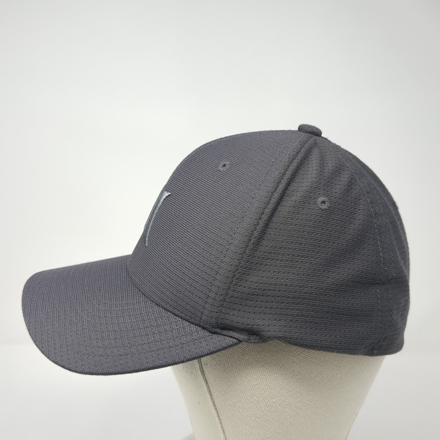 Hurley Fitted Hat Gray XL Embroidered Solid Vent Holes Flexfit Yupoong