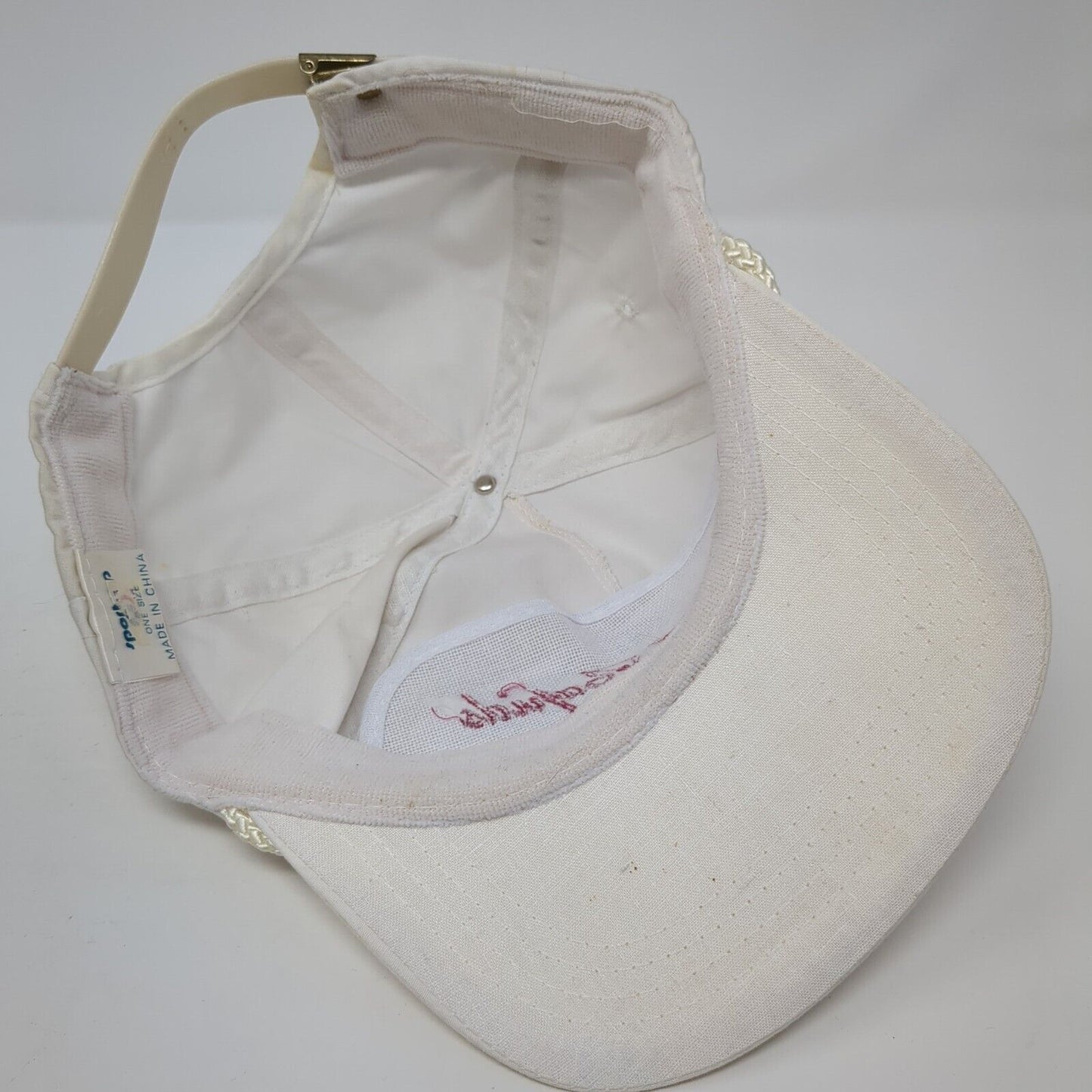 Grand Rapids Destination Slideback Rope Hat White One Size Adjustable