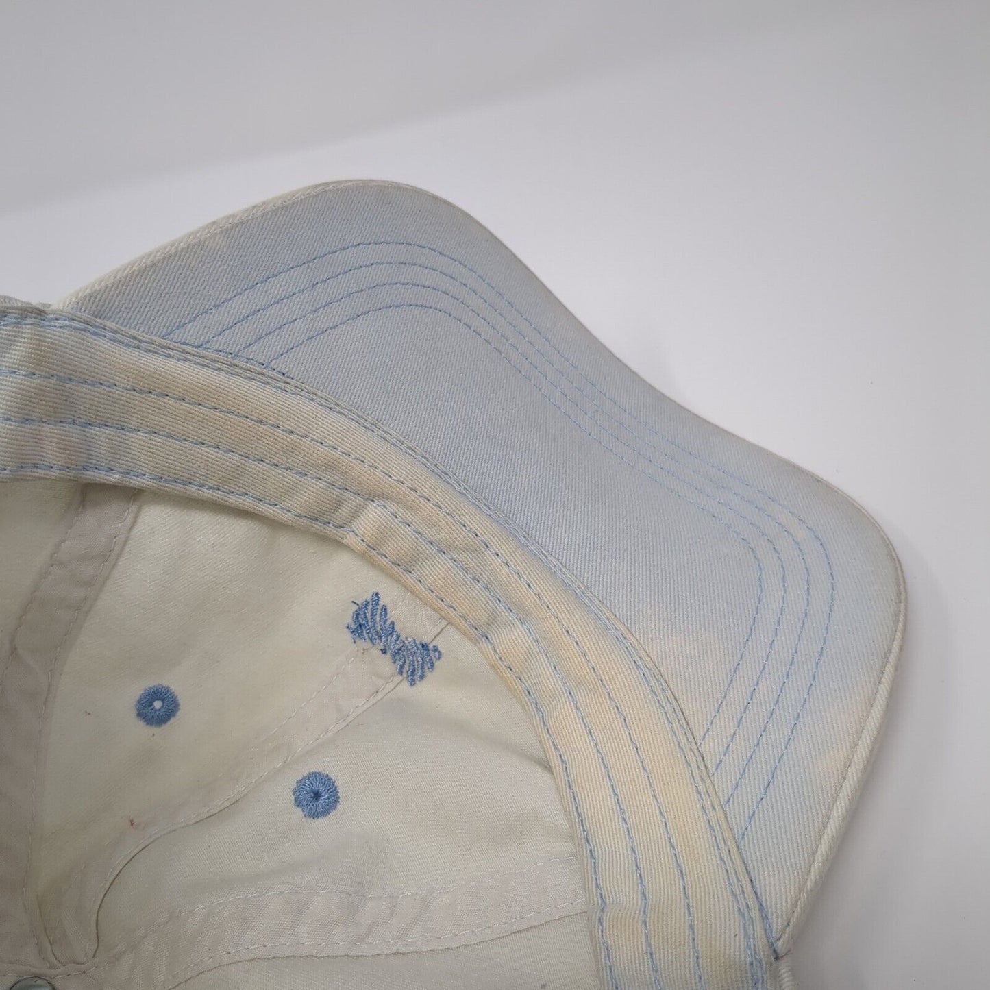 Fraternity Collection Slideback Hat White One Size Adjustable Embroidered Cotton