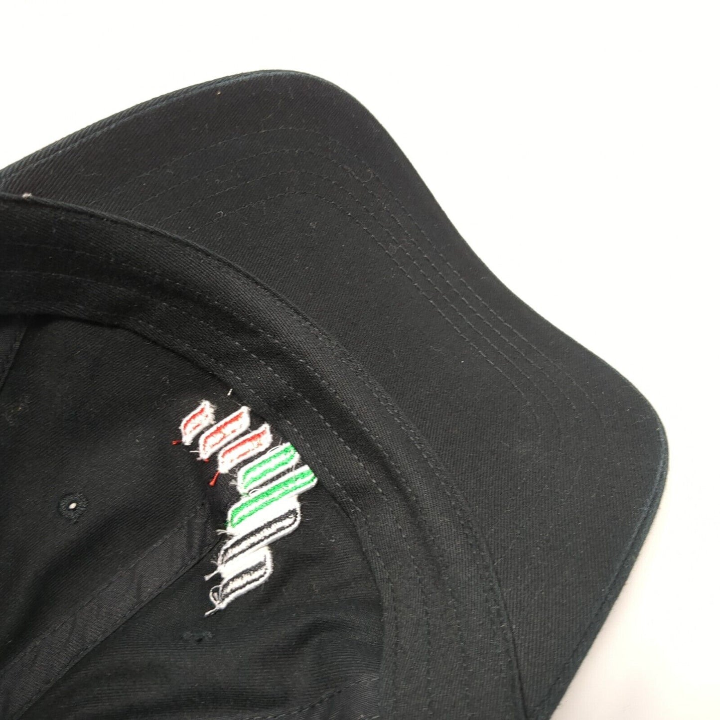 The Emirates Slideback Hat Black OSFA Adjustable Embroidered Yupoong