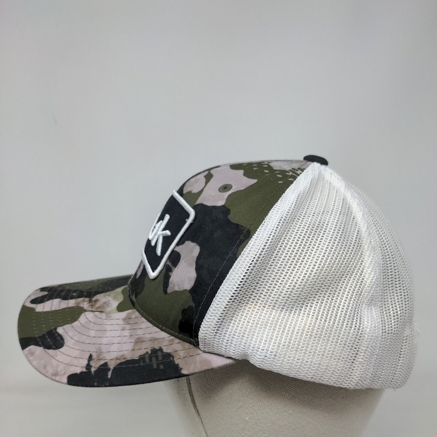 Huk Fishing Snapback Mesh Back Trucker Hat Camouflage OSFM Yupoong