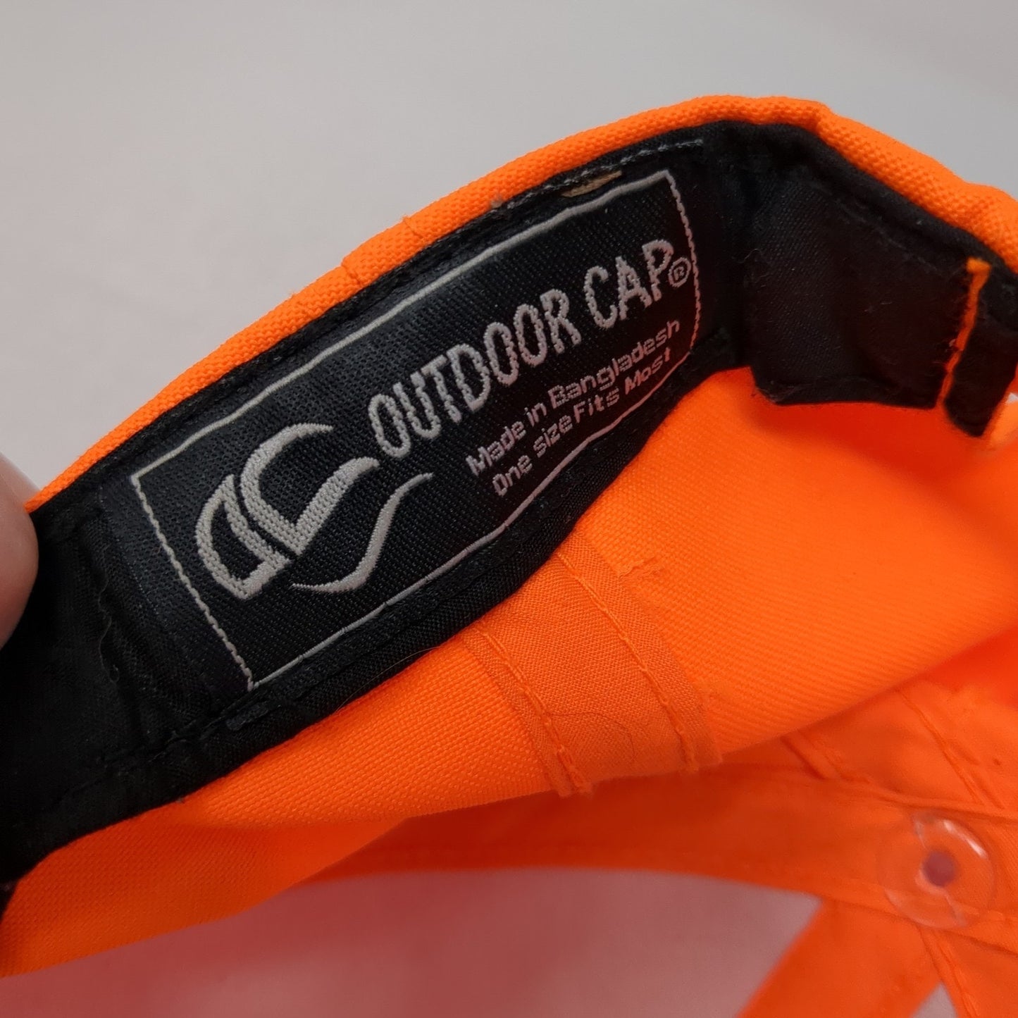 Outdoor Cap Snapback Hat Orange One Size Adjustable Vented Holes Blank