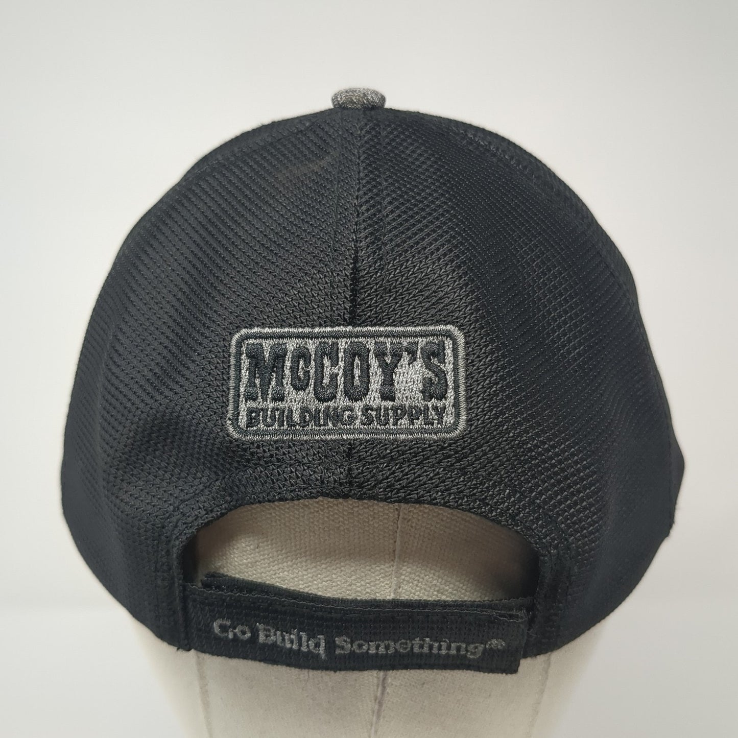 McCoy's Building Supply Strapback Trucker Cap Gray One Size Adjustable Mesh Back