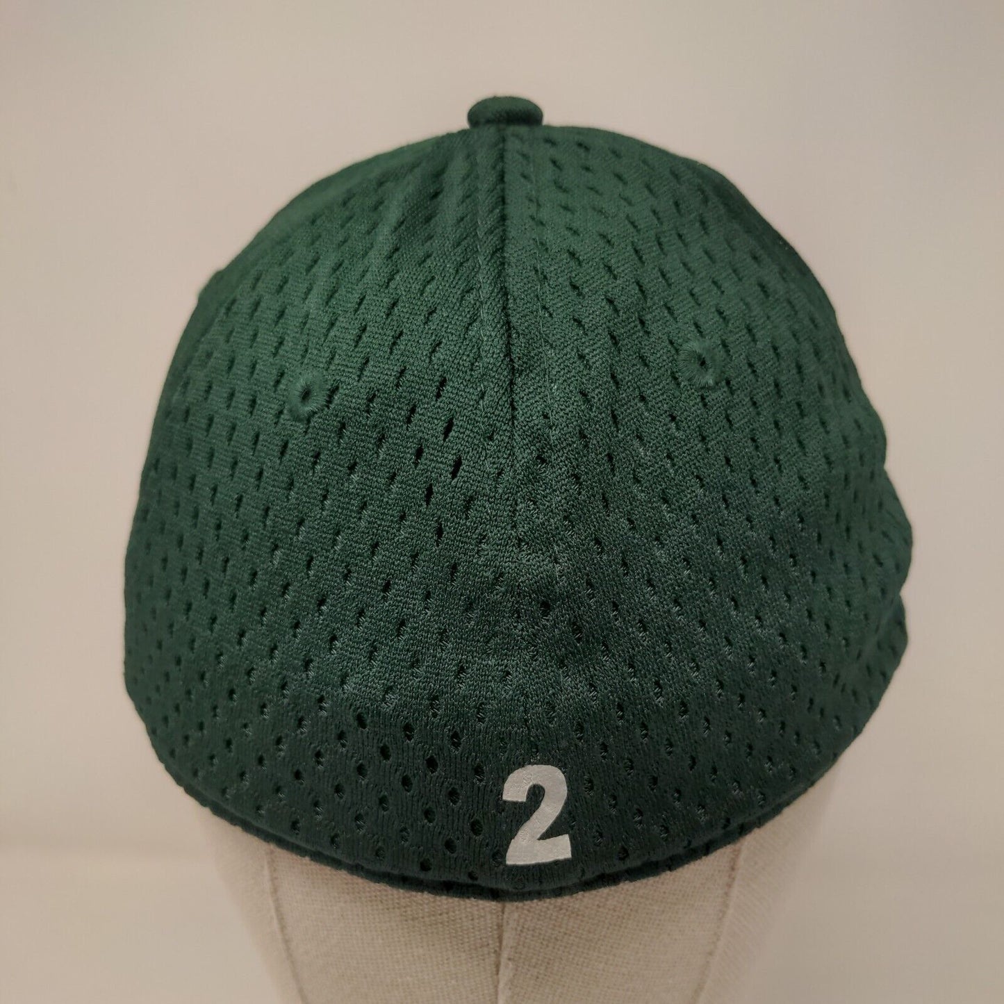 Morris Garages Fitted Hat Green S/M Breathable Mesh Vented Holes OC Sports