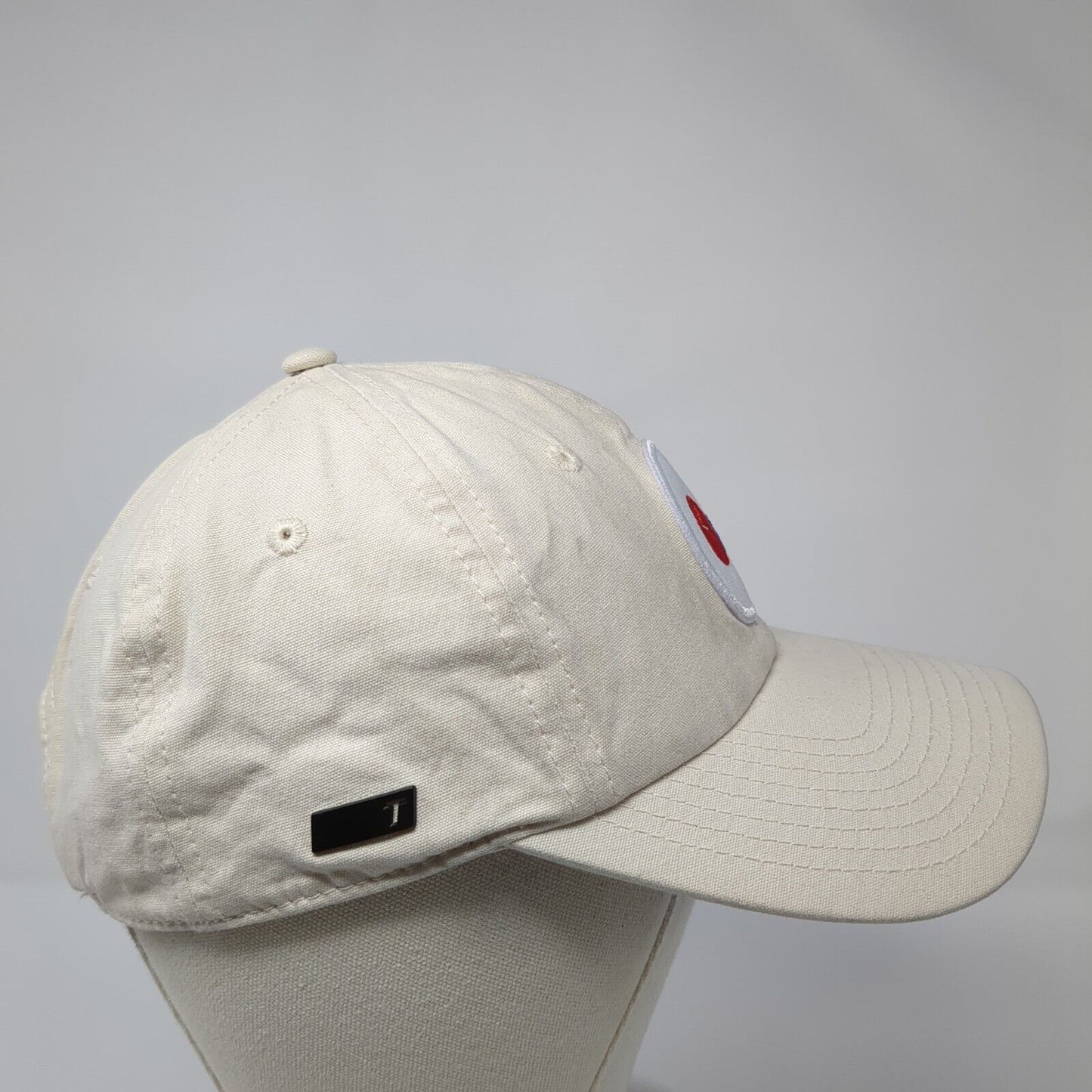 Rose Logo Patch Slideback Hat Tan One Size Adjustable True 6 Panel
