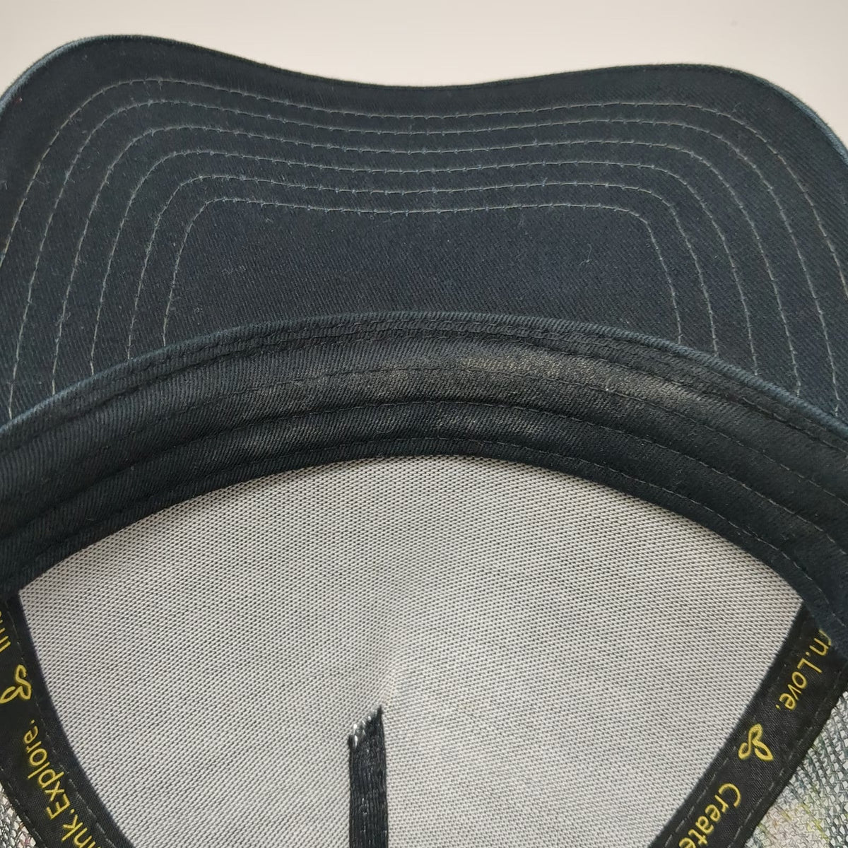 prAna Trucker Hat Black OSFM Mesh Back Snapback Breathable Floral Print Casual