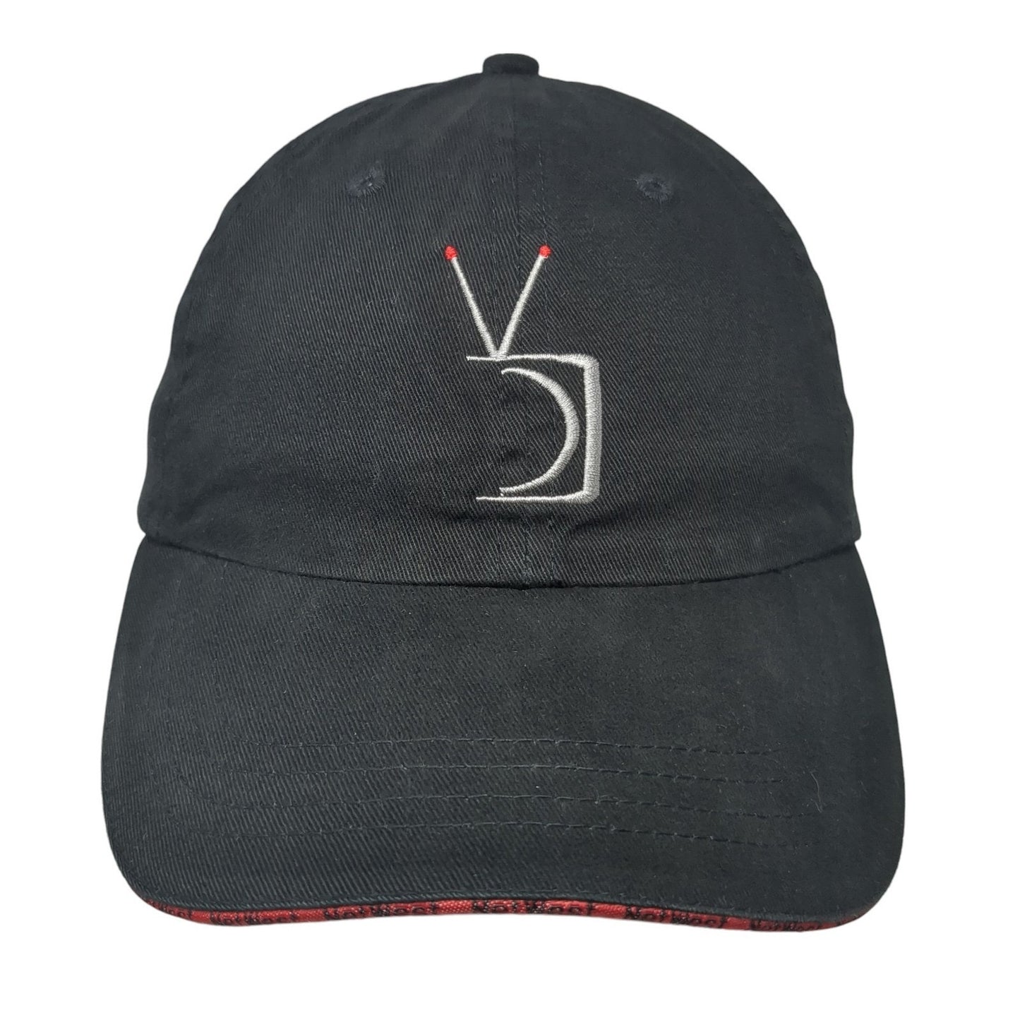 Net West TV Strapback Baseball Cap Black One Size Adjustable Embroidered 6 Panel