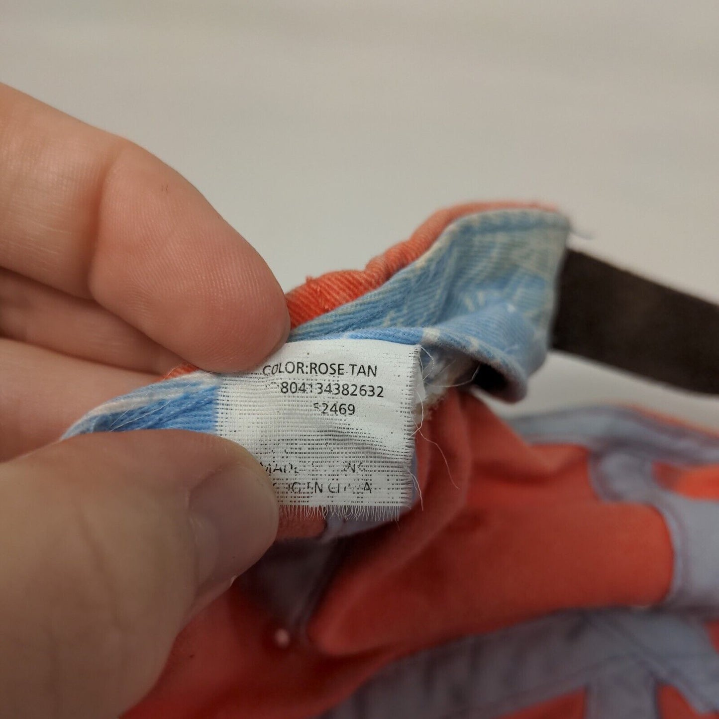 Beach Hair Slideback Hat Pinkish-Orange One Size 6 Panel Leather Strap