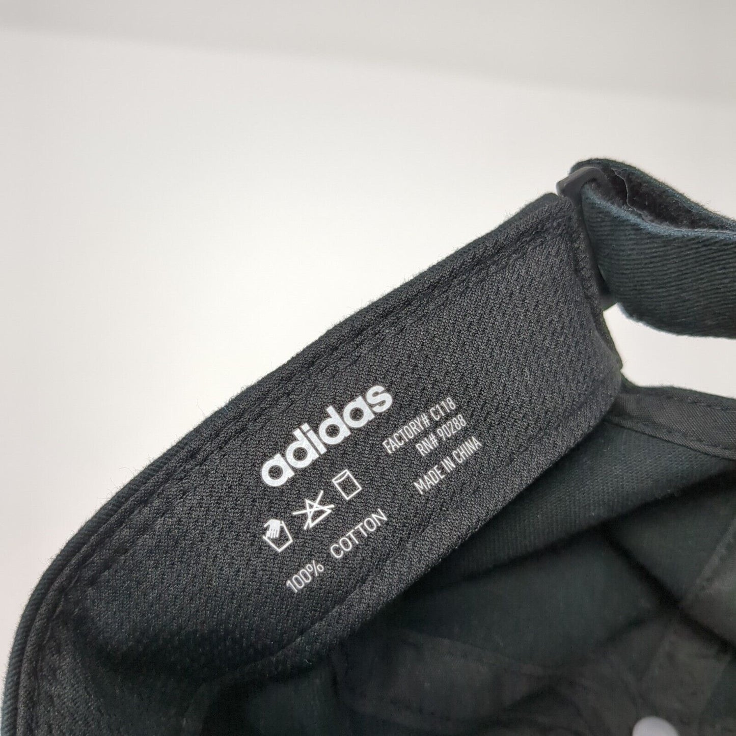 Adidas Spell Out Strapback Hat Black One Size Adjustable Embroidered