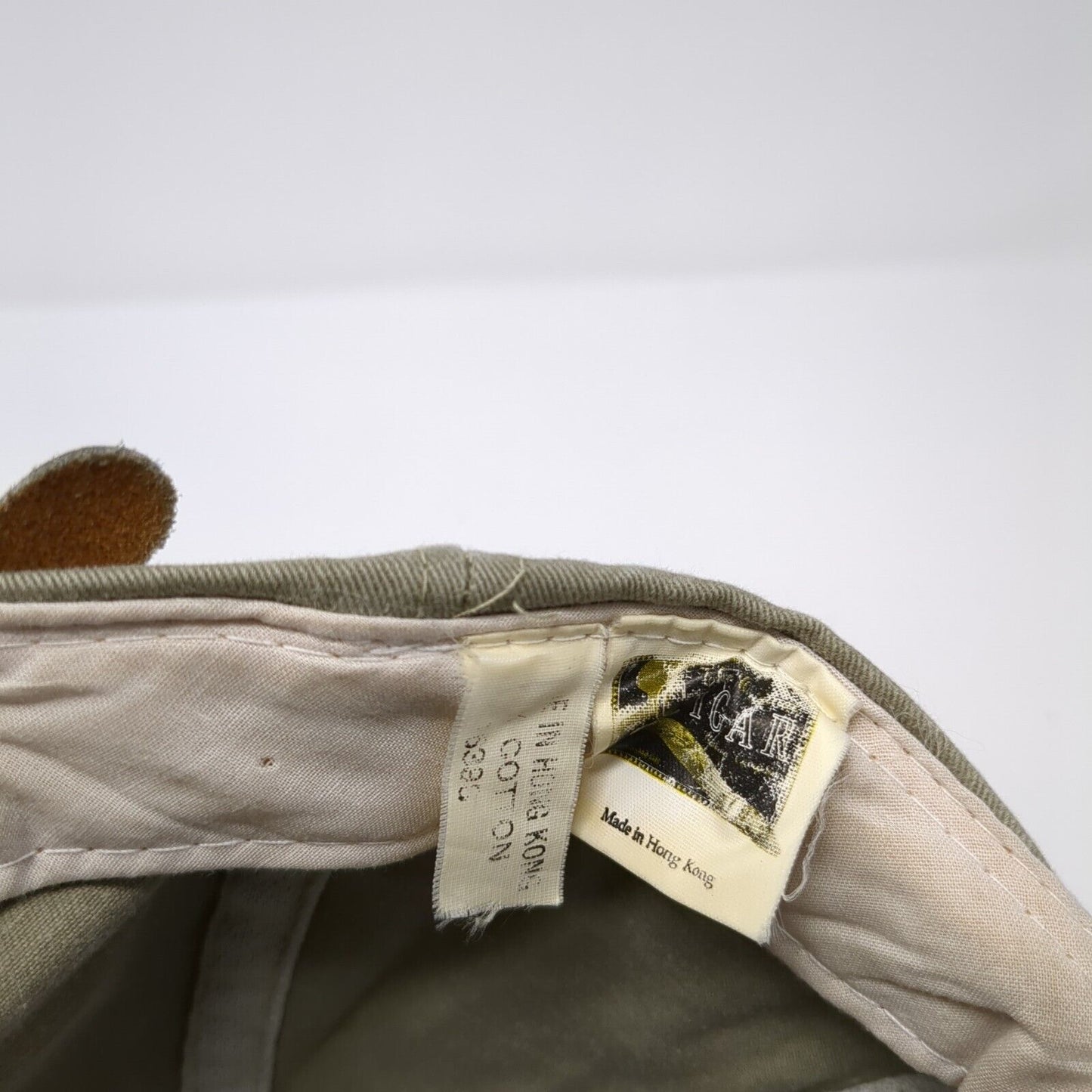 Unbranded Slideback Hat Tan One Size Solid Adjustable Leather Strap