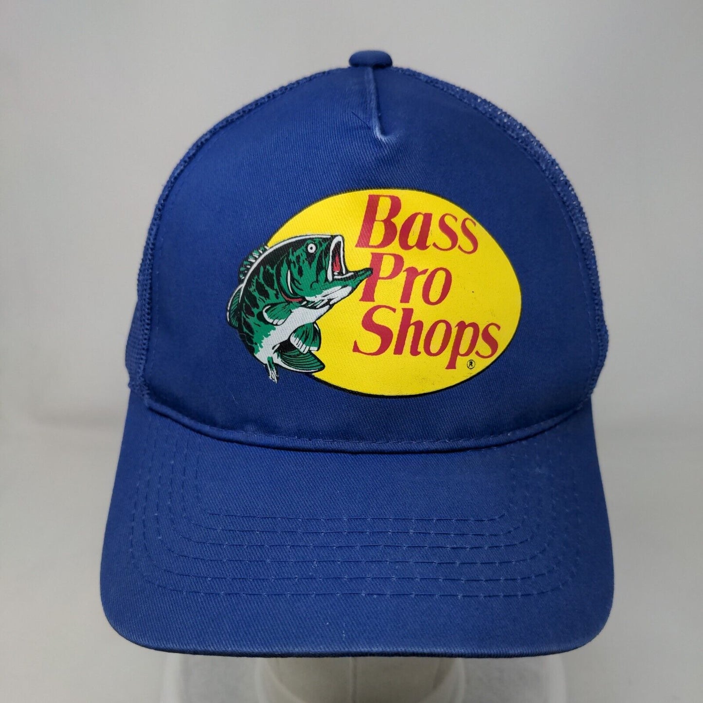 Bass Pro Shops Snapback Mesh Back Trucker Hat Blue OSFM Gone Fishing