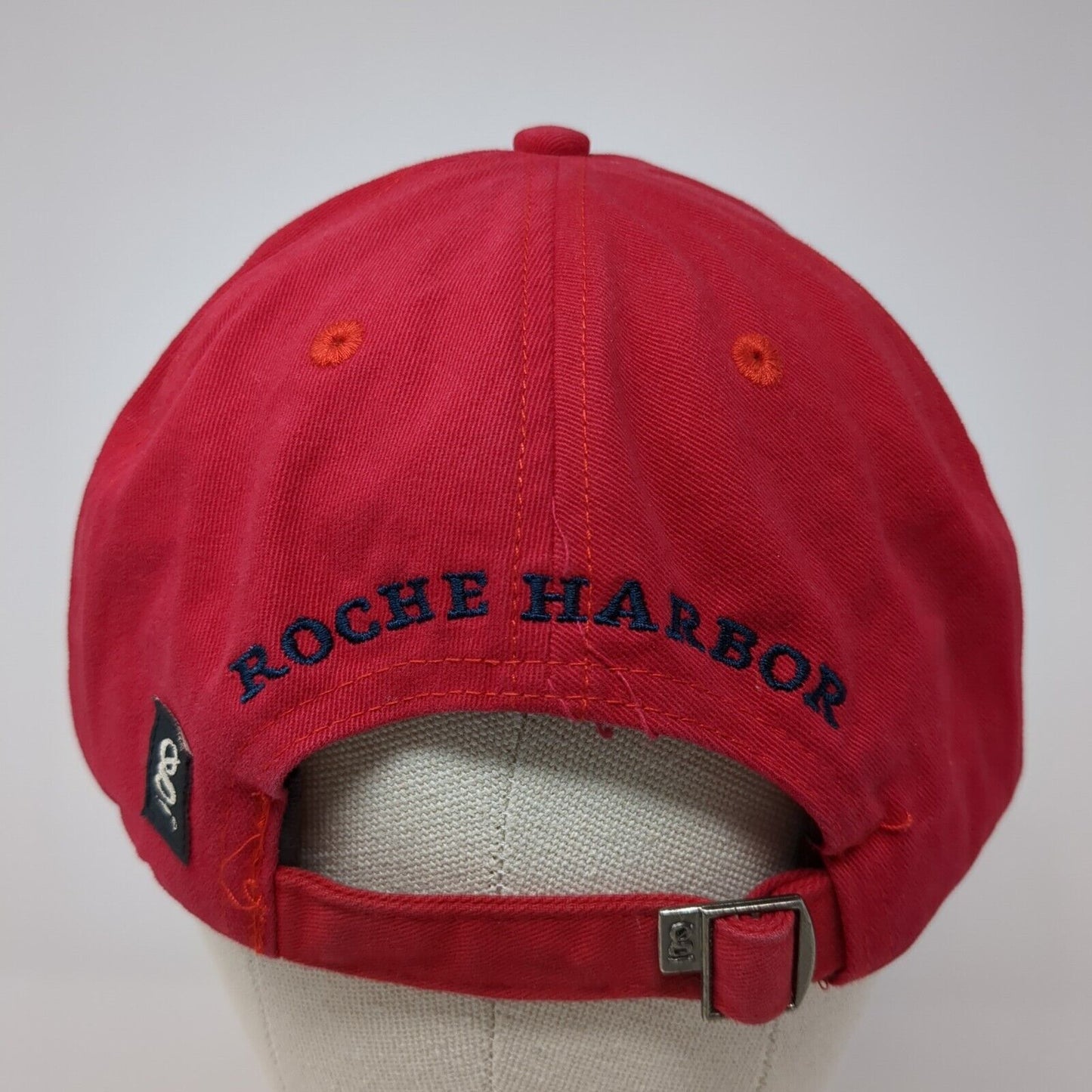 RH Anchor Est. 1886 Slideback Hat Red One Size Roche Harbor Embroidered