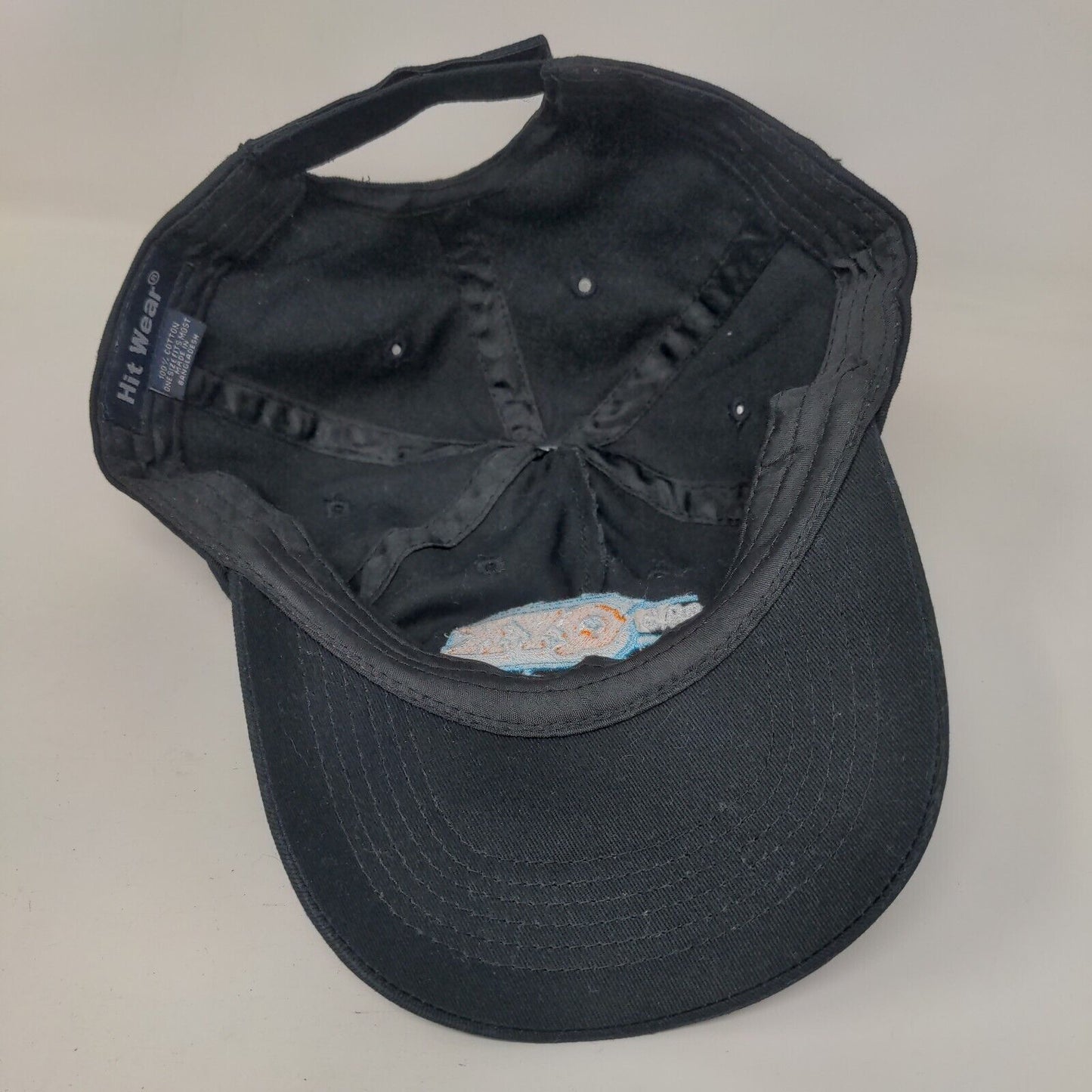 99.5 QYK Strapback Hat Black OS Adjustable Embroidered Vented Holes Hit Wear