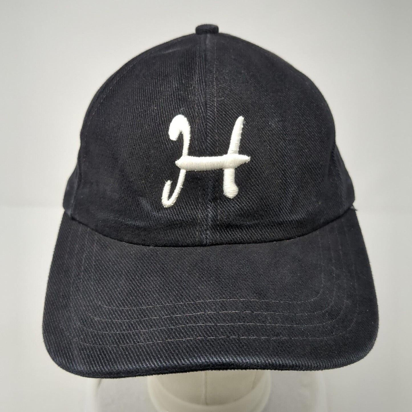 H Mission Valley Slideback Hat Black One Size Adjustable Leather Strap