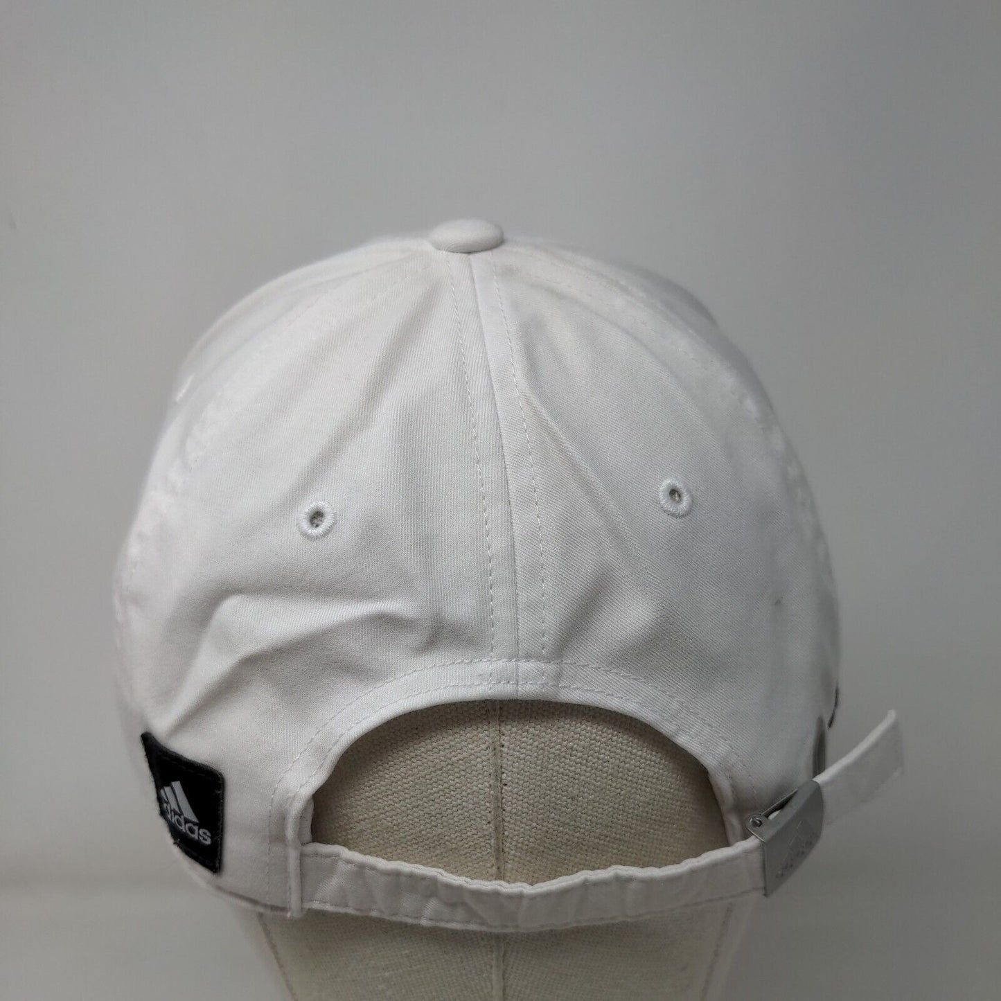 CSL Behring Slideback Hat White OSFM Adjustable Vent Holes Adidas