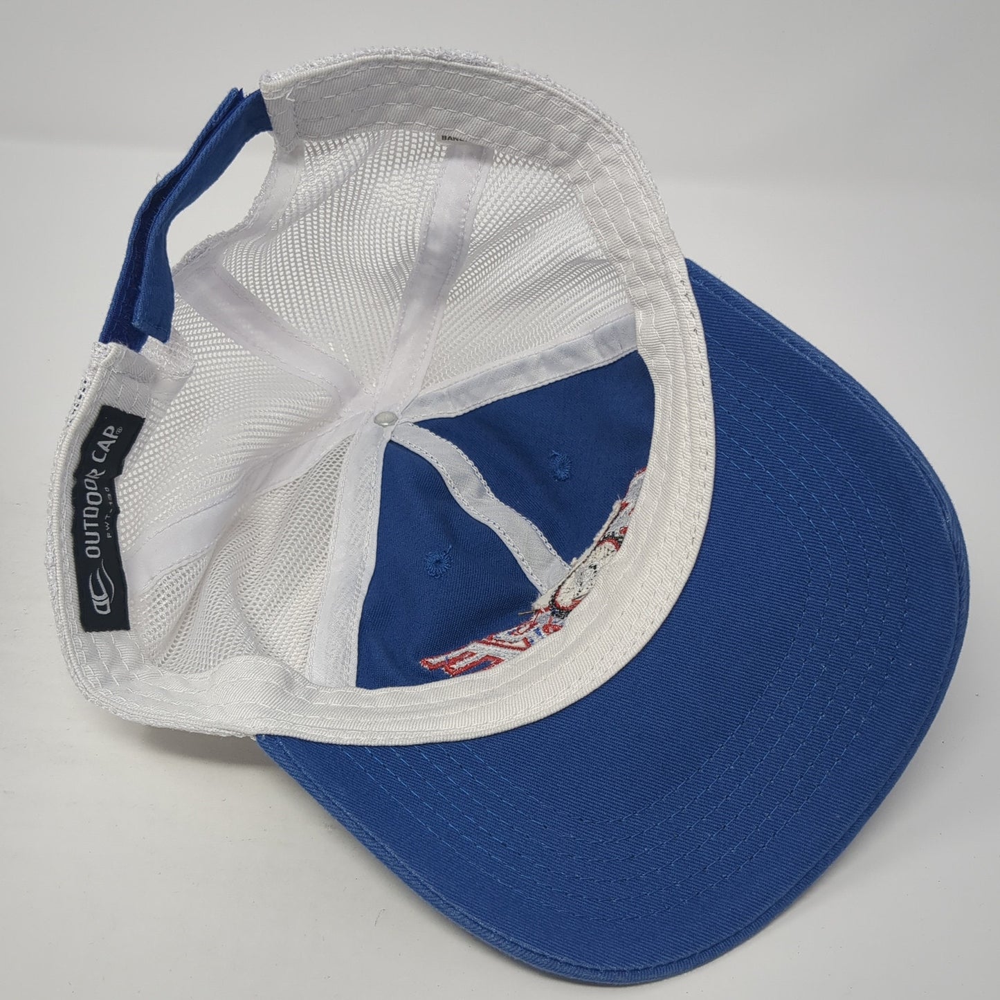 2021 More 100% Strapback Trucker Hat Blue OS Adjustable Mesh Back Outdoor Cap