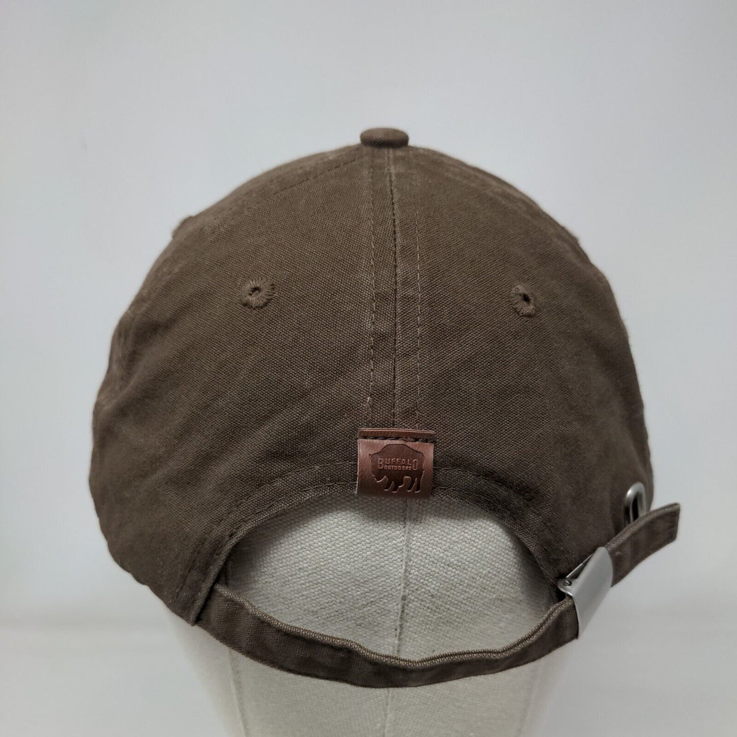 Bear Paw Slideback Hat Brown One Size Adjustable Distressed Buffalo Outdoors