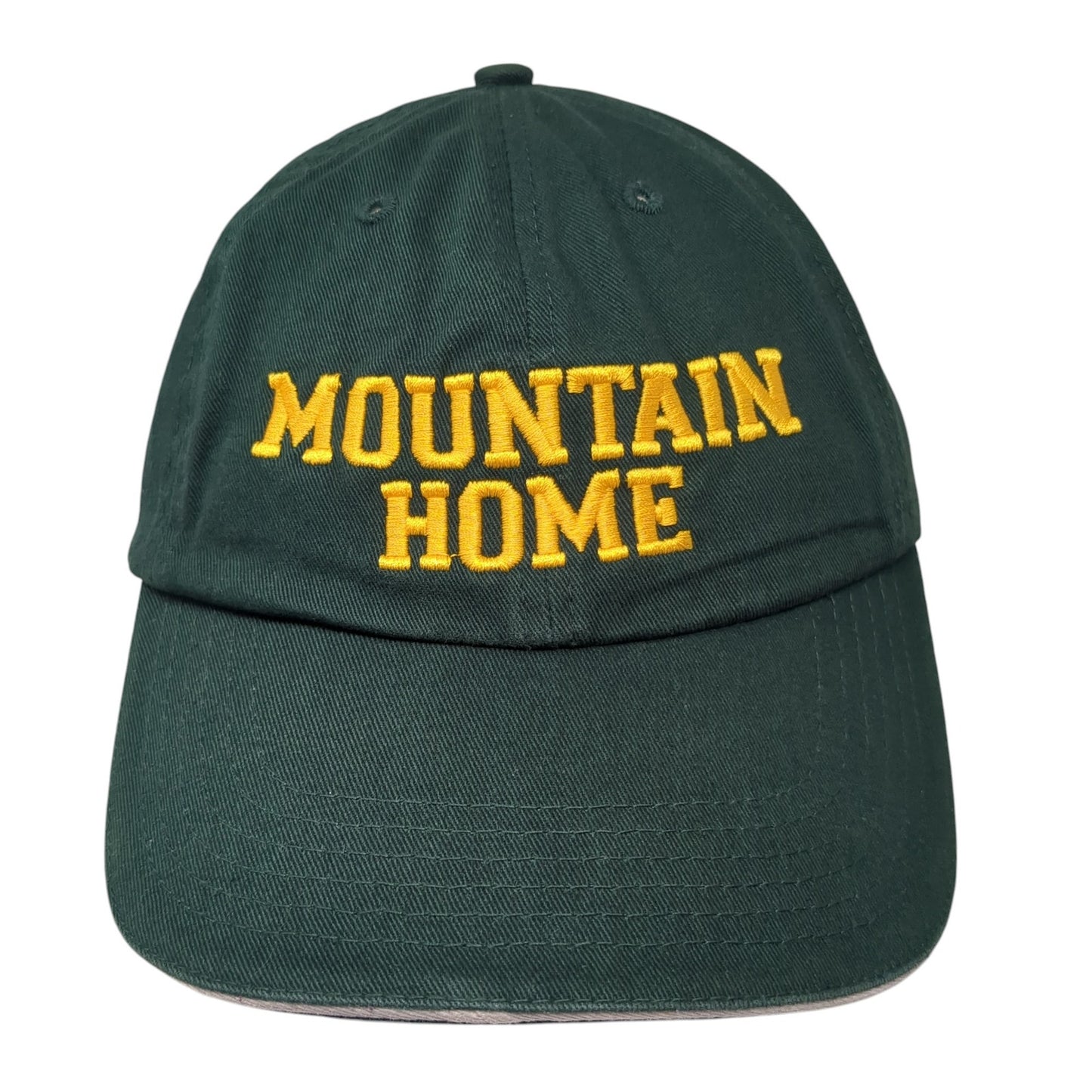 Mountain Home Slideback Hat Green One Size Solid Embroidered Richardson
