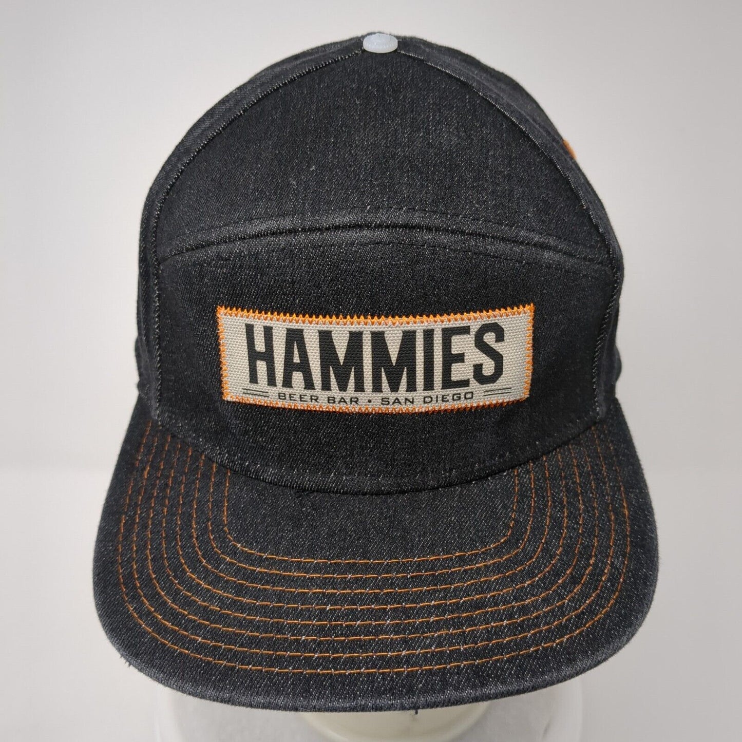 Hammies Beer Bar Snapback Hat Black One Size Adjustable Hamiltons