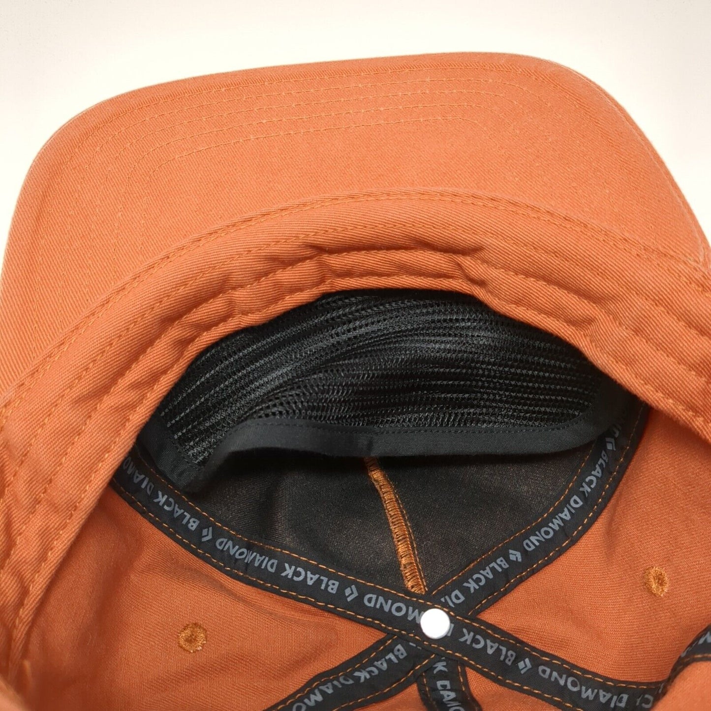 Live Climb Repeat Slideback Hat Orange One Size Adjustable Leather Strap