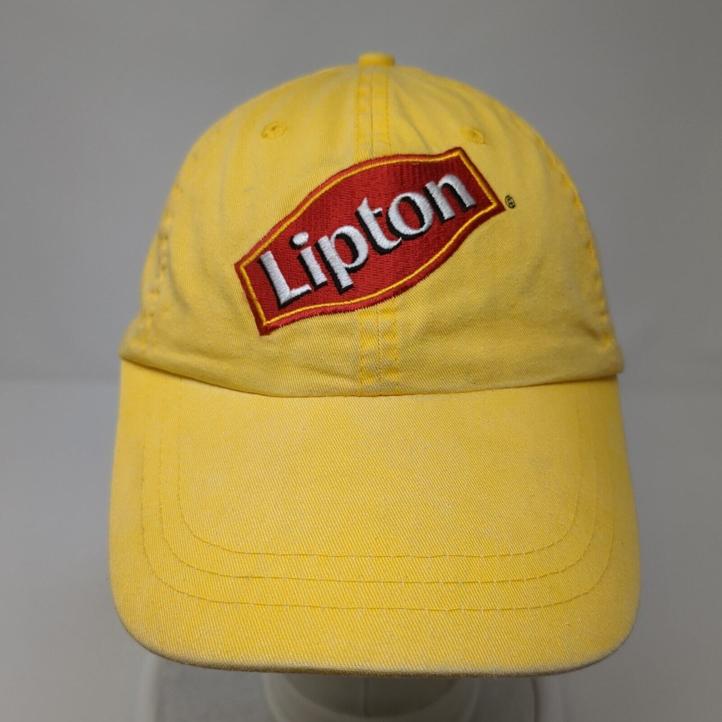 Lipton Slideback Hat Yellow One Size Adjustable Embroidered Toppers