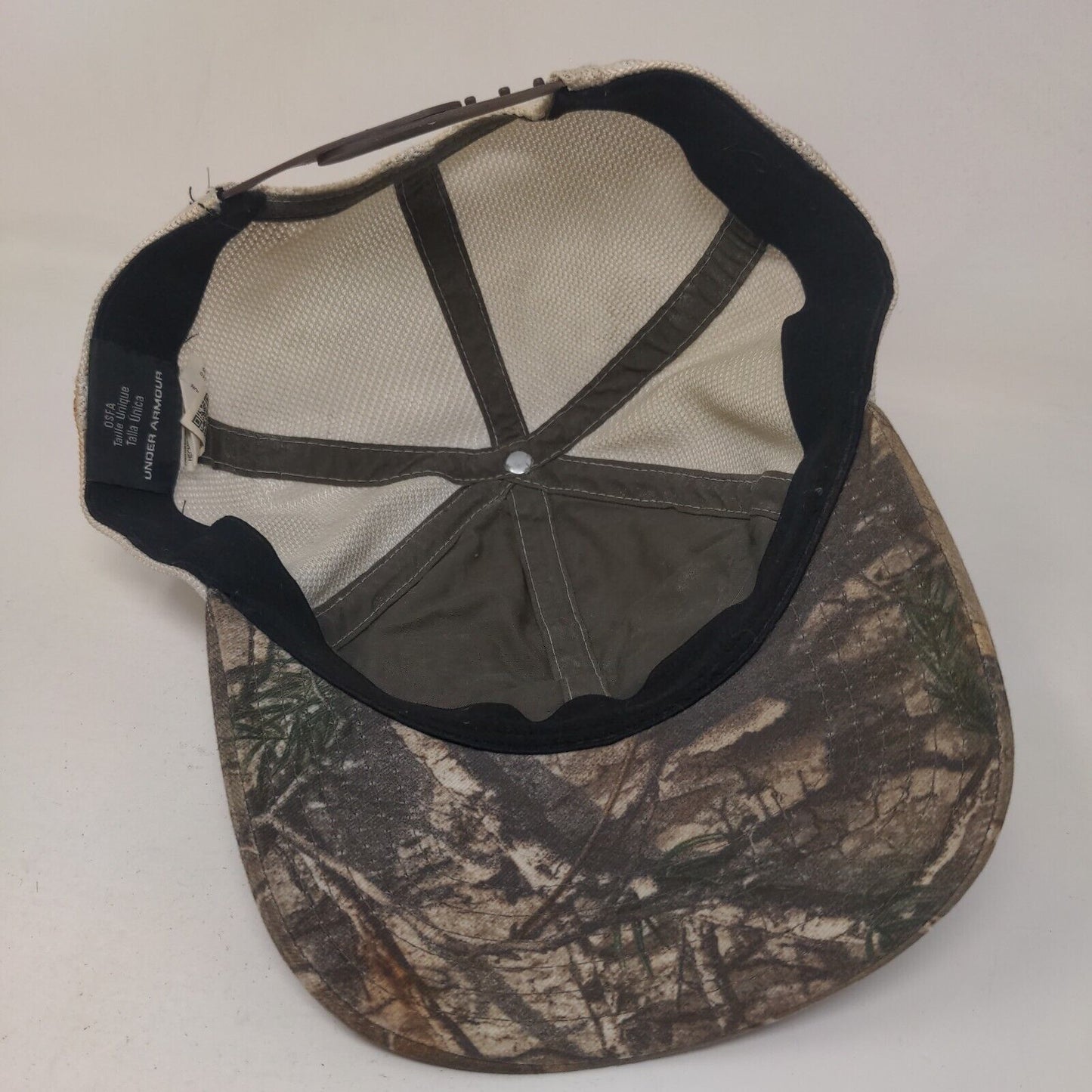 Under Armour Snapback Mesh Back Trucker Hat Camo OSFA Embroidered