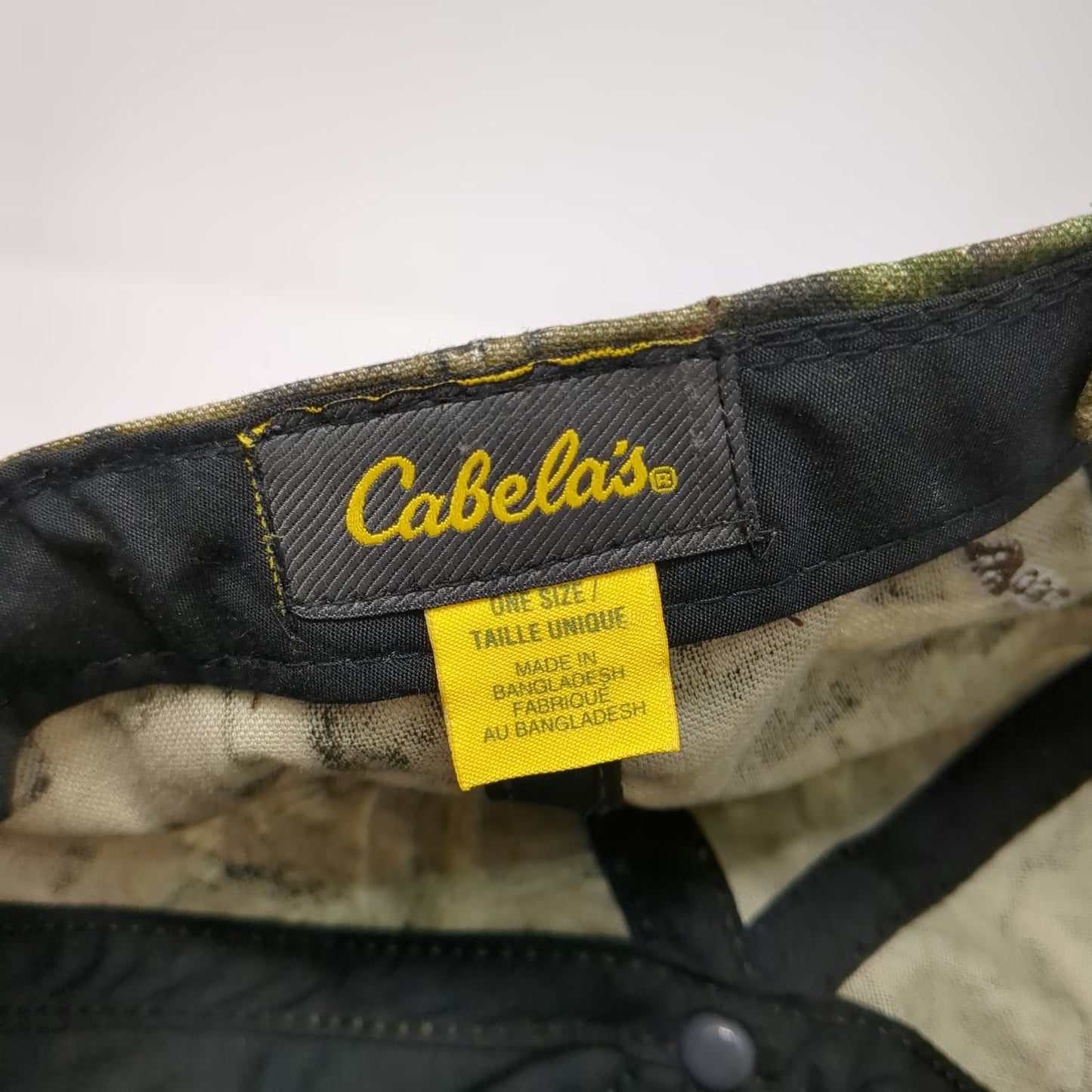 Cabela's Baseball Cap Green Brown Camo One Size Strapback Embroidered Hat